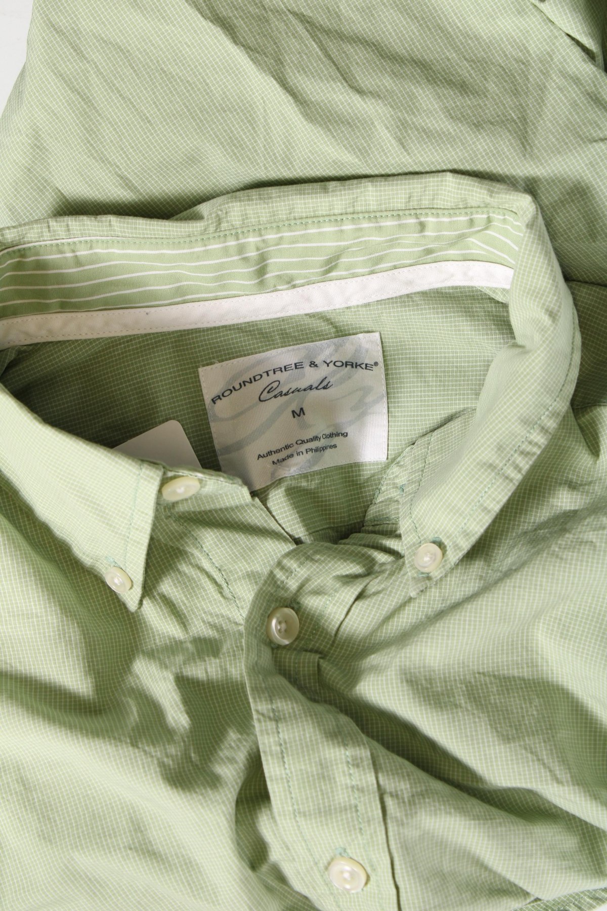 Herrenhemd Roundtree & Yorke, Größe M, Farbe Grün, Preis 8,96 €