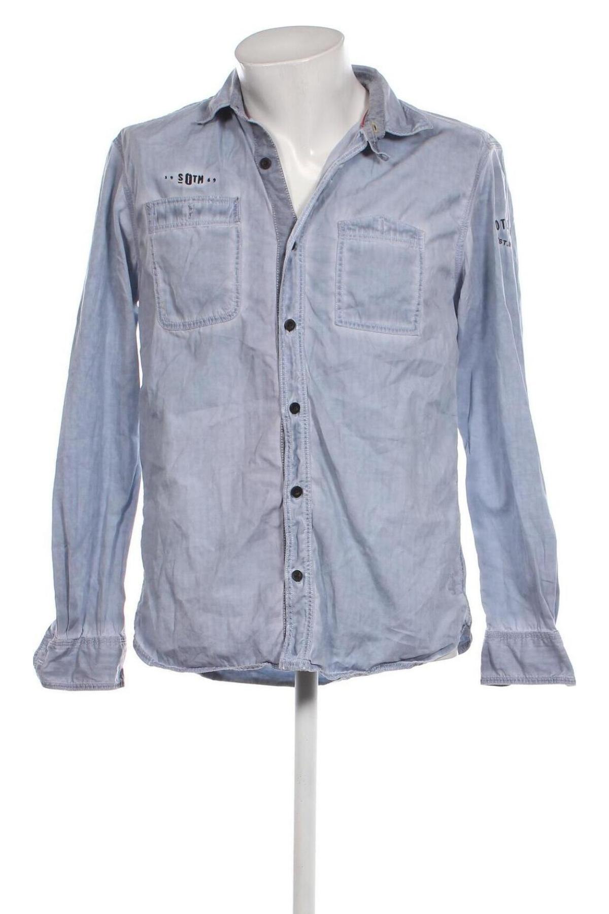 Ανδρικό πουκάμισο S.Oliver, Μέγεθος M, Χρώμα Μπλέ, Τιμή 9,46 €