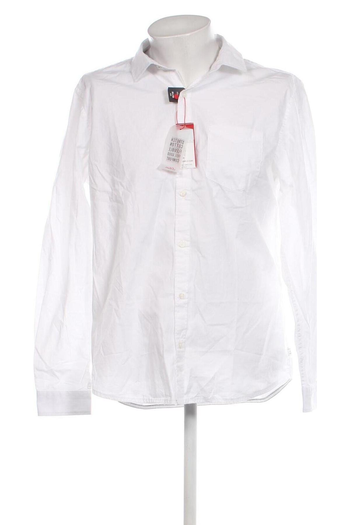 Ανδρικό πουκάμισο S.Oliver, Μέγεθος XL, Χρώμα Λευκό, Τιμή 22,45 €