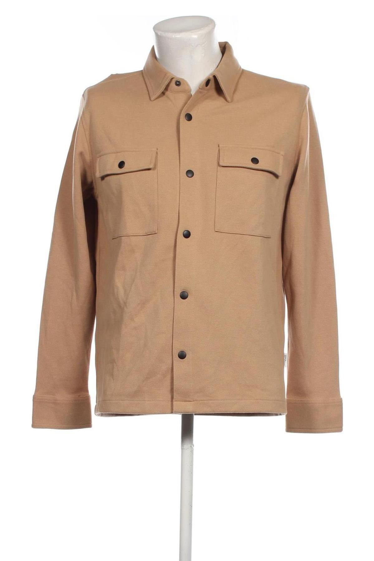 Ανδρικό πουκάμισο Selected Homme, Μέγεθος L, Χρώμα  Μπέζ, Τιμή 21,57 €