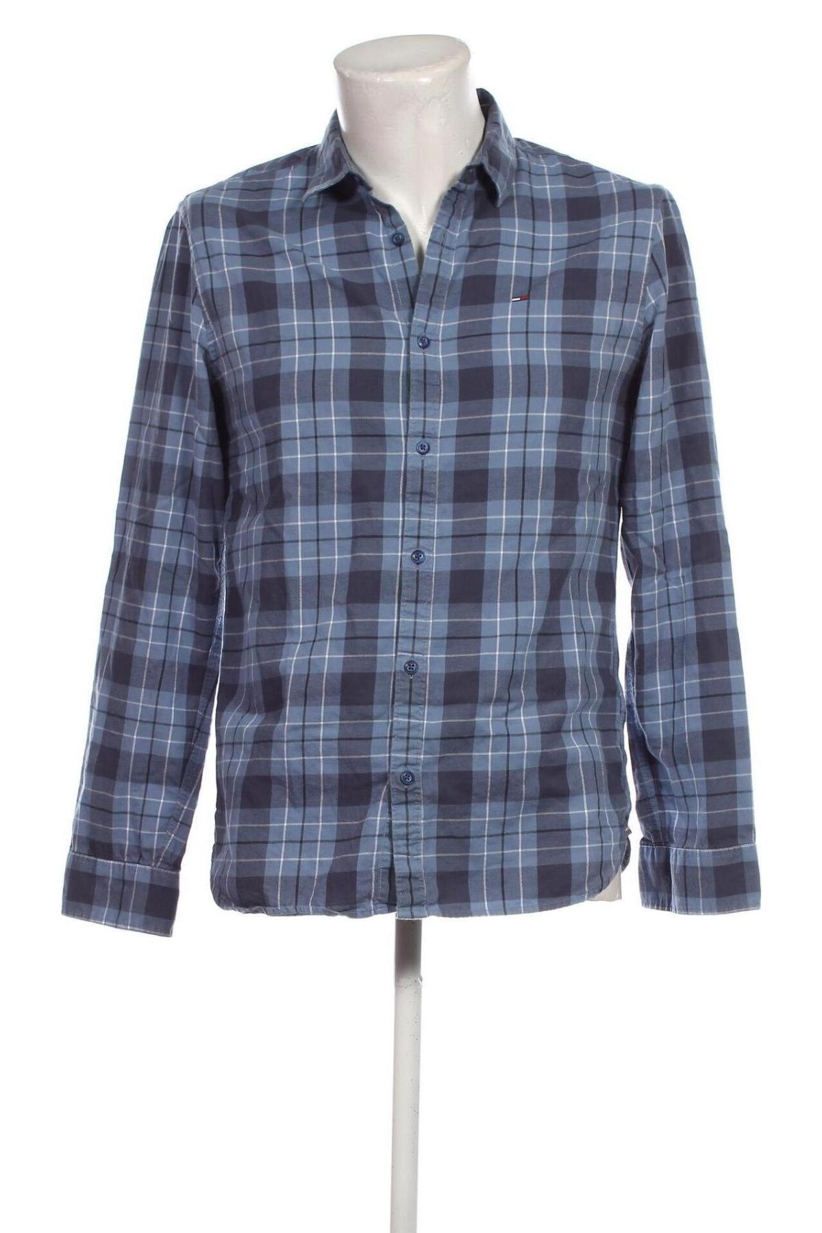 Ανδρικό πουκάμισο Tommy Jeans, Μέγεθος M, Χρώμα Μπλέ, Τιμή 23,15 €