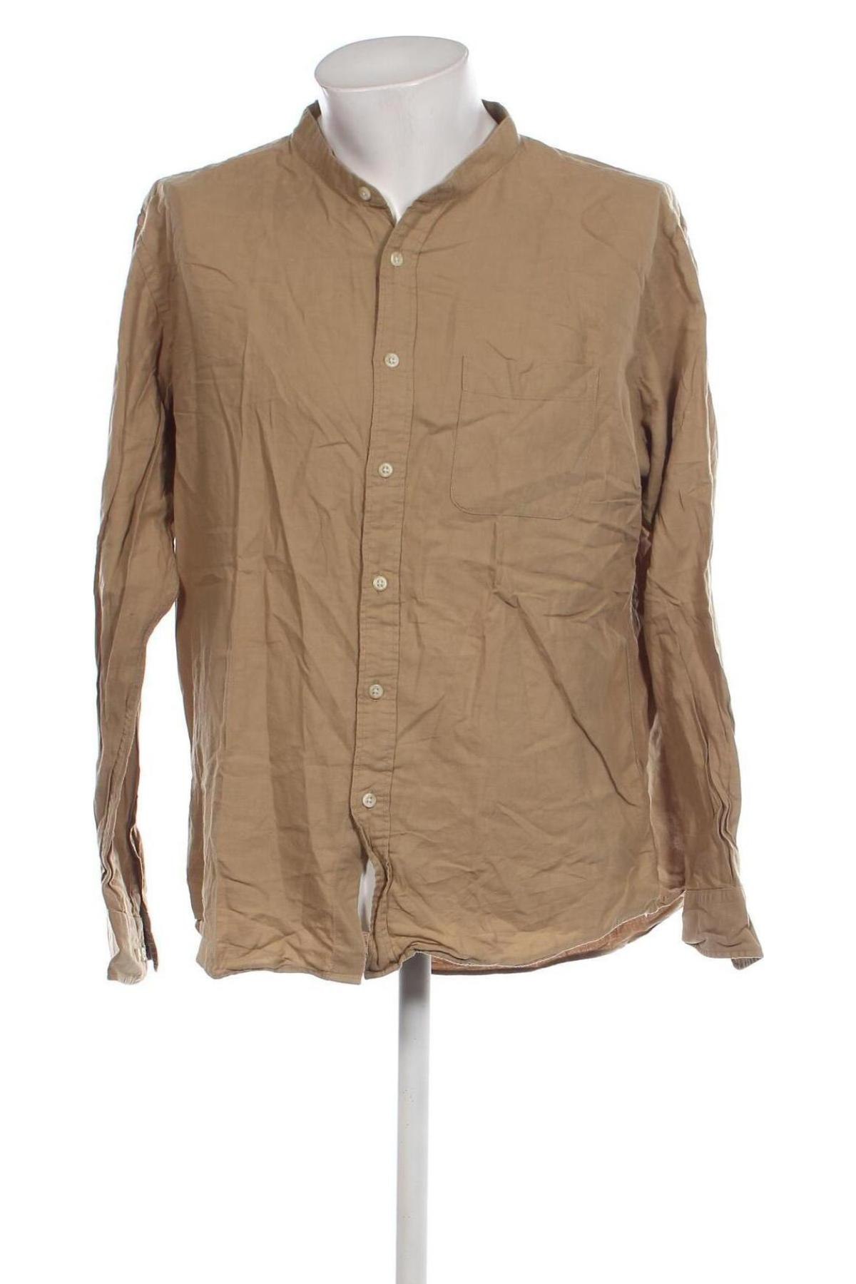 Ανδρικό πουκάμισο Uniqlo, Μέγεθος XL, Χρώμα  Μπέζ, Τιμή 21,03 €