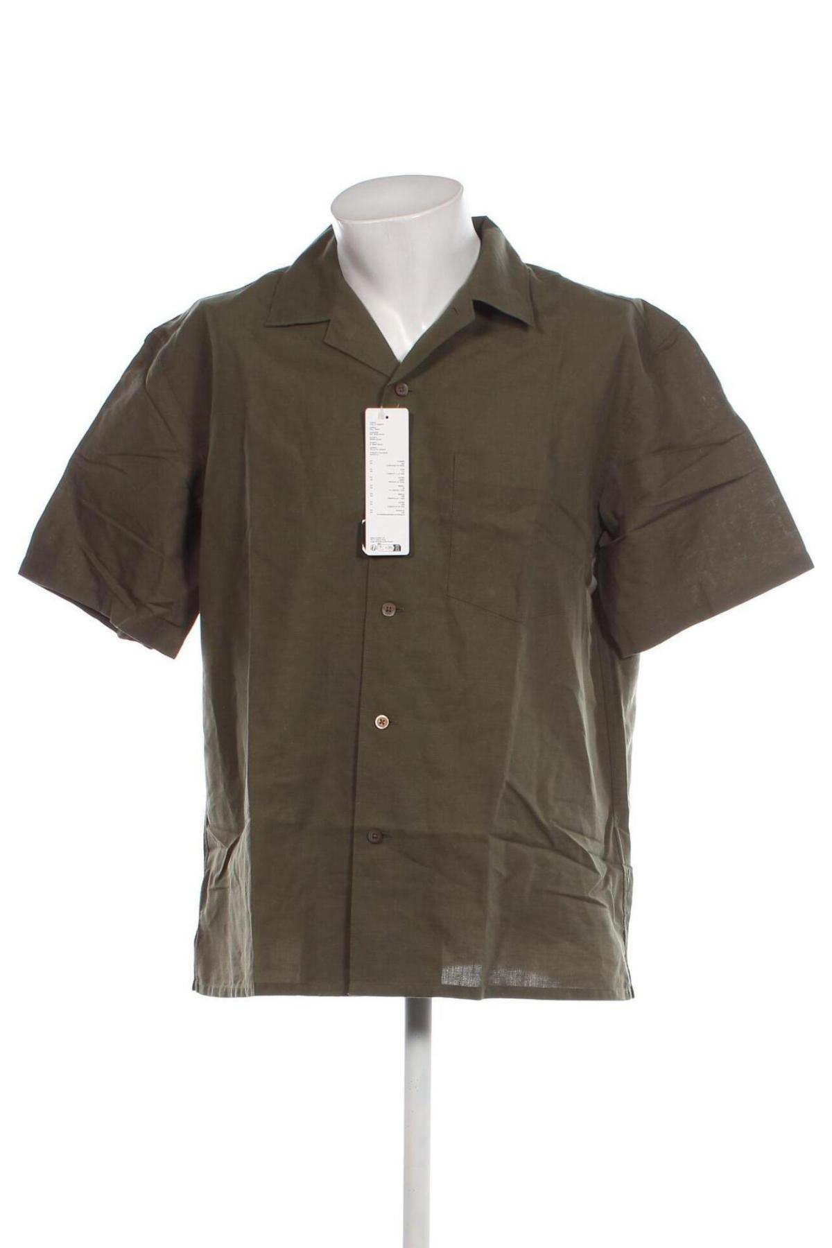 Herrenhemd Uniqlo, Größe L, Farbe Grün, Preis 27,30 €