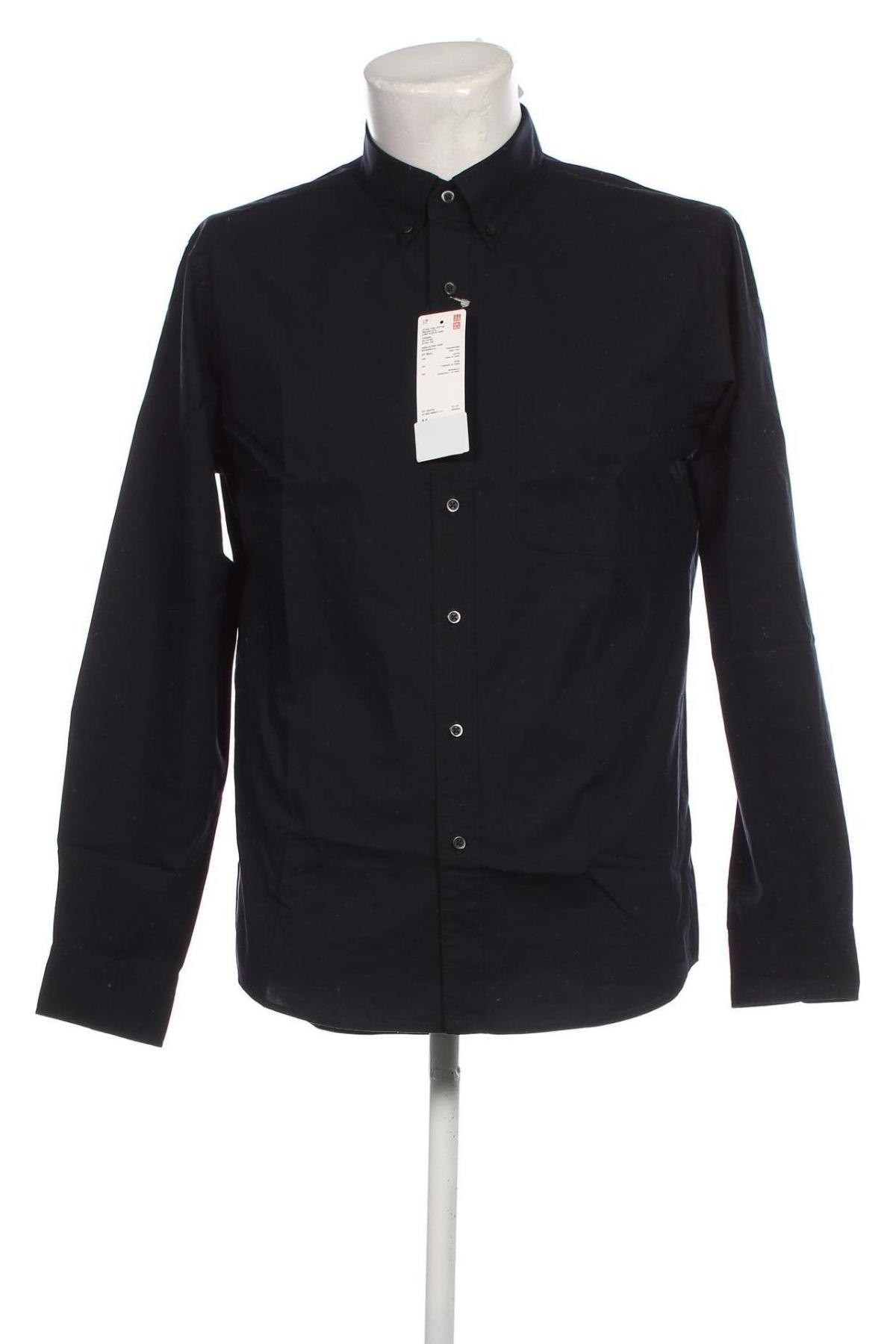 Ανδρικό πουκάμισο Uniqlo, Μέγεθος M, Χρώμα Μπλέ, Τιμή 28,47 €