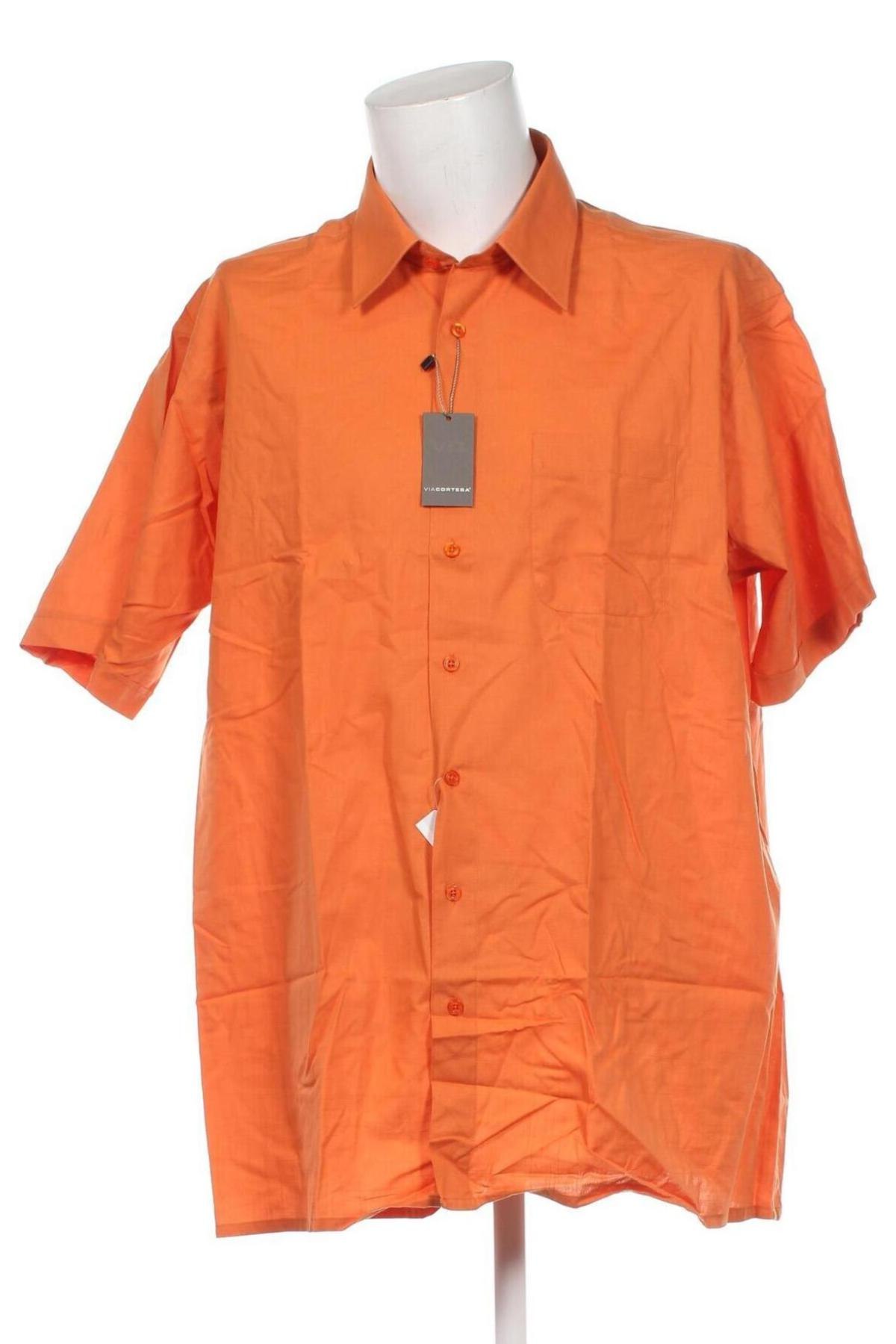 Herrenhemd Via Cortesa, Größe XXL, Farbe Orange, Preis 15,68 €