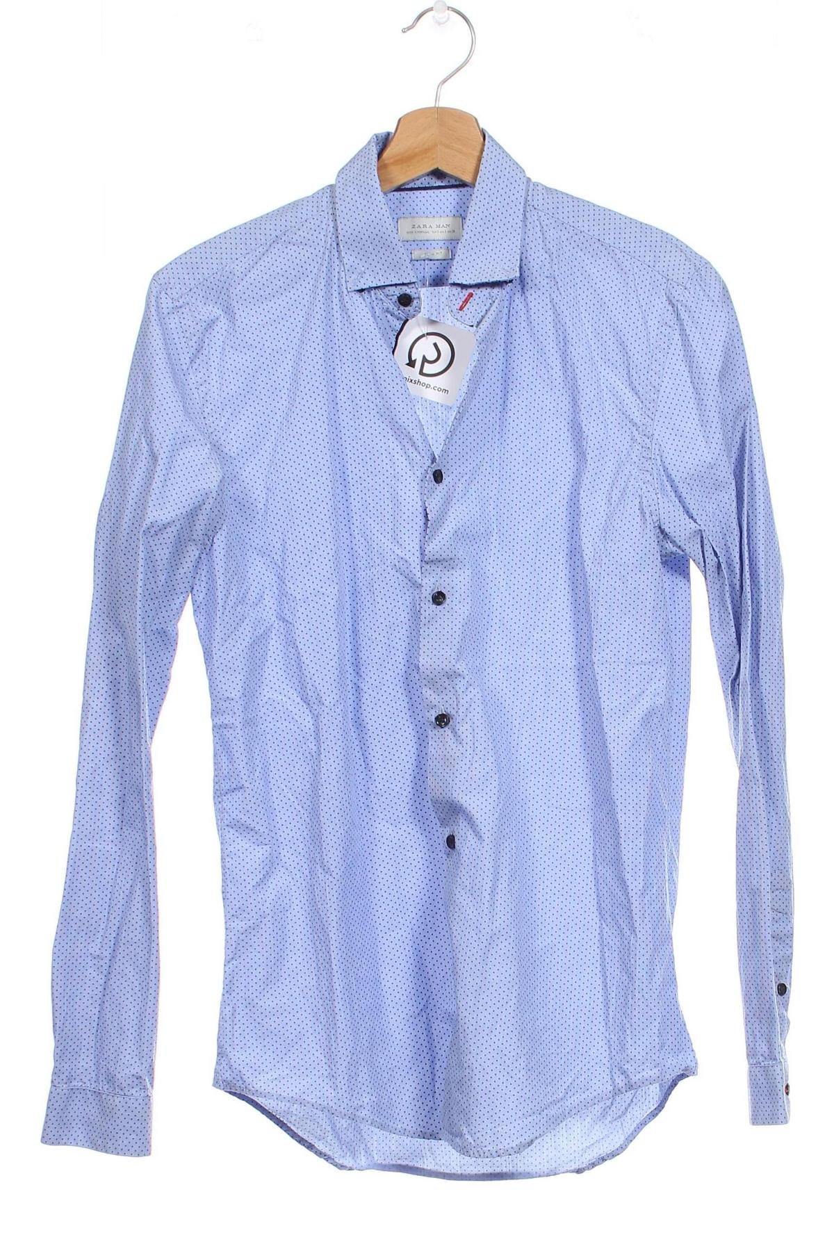 Ανδρικό πουκάμισο Zara Man, Μέγεθος S, Χρώμα Μπλέ, Τιμή 10,54 €