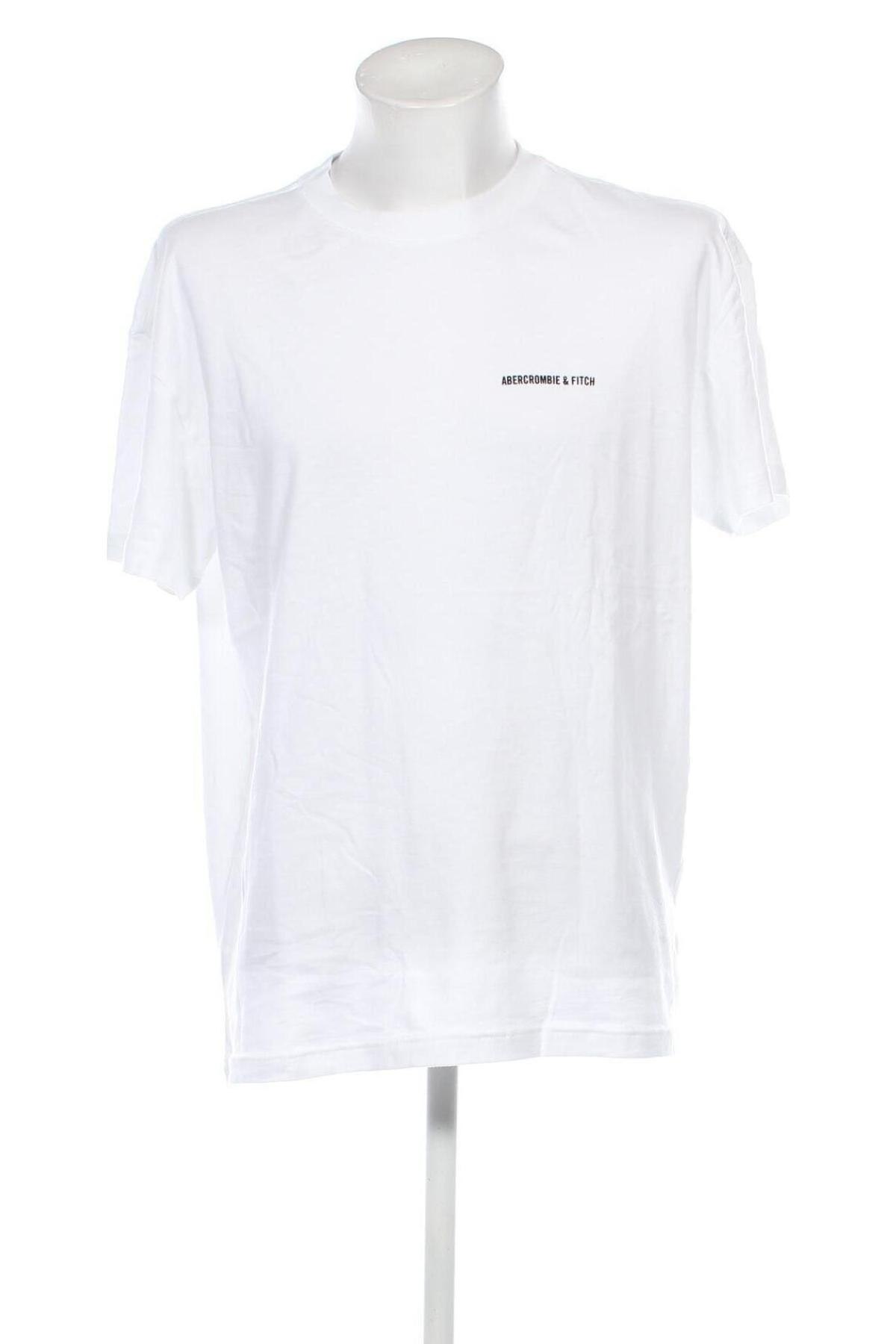 Herren T-Shirt Abercrombie & Fitch, Größe XL, Farbe Weiß, Preis 27,43 €