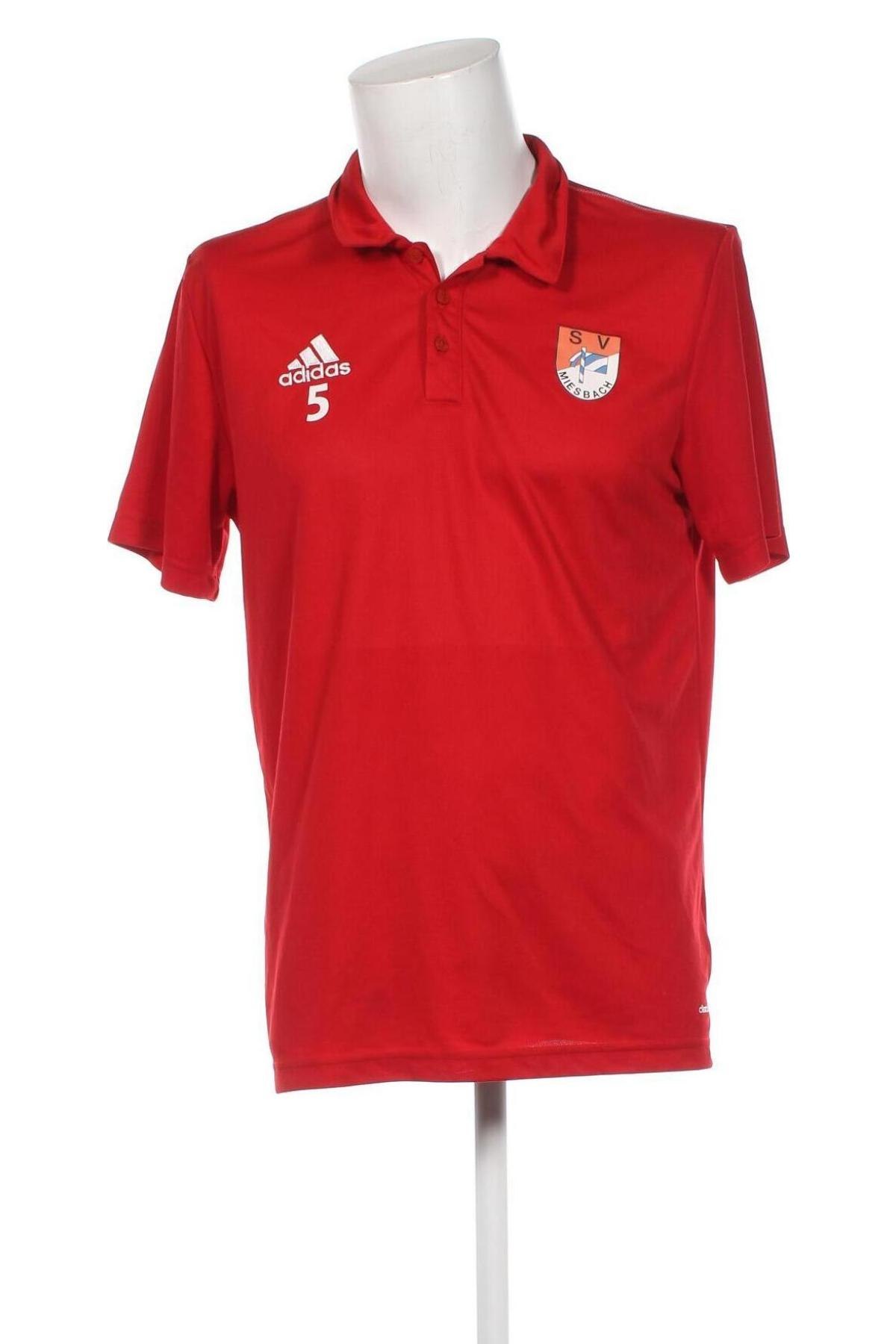 Herren T-Shirt Adidas, Größe L, Farbe Rot, Preis € 15,97