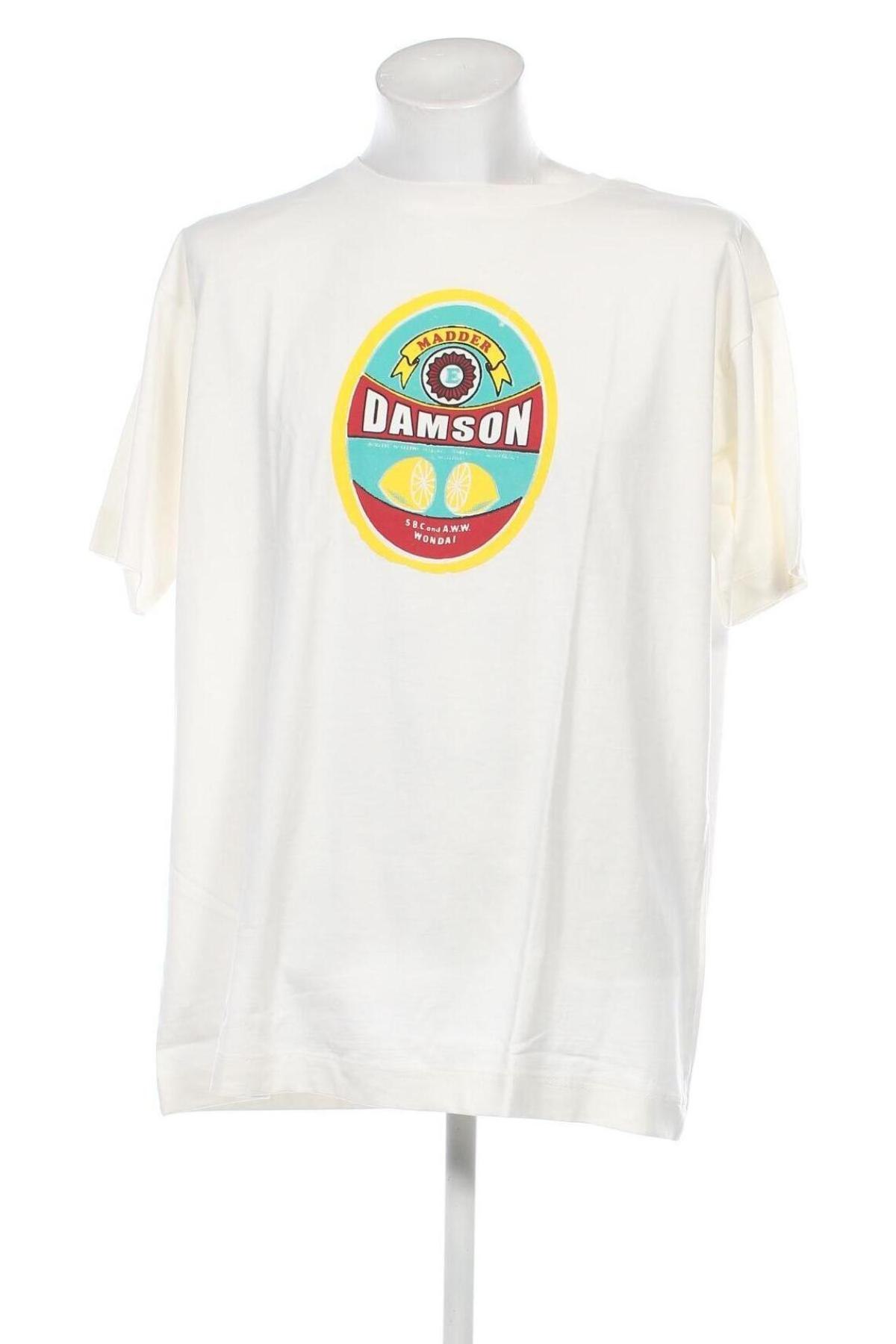 Męski T-shirt Damson Madder, Rozmiar XL, Kolor ecru, Cena 134,34 zł