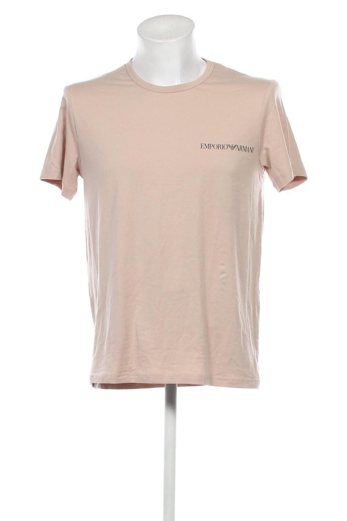 Мъжка тениска Emporio Armani Underwear, Размер L, Цвят Бежов, Цена 114,00 лв.