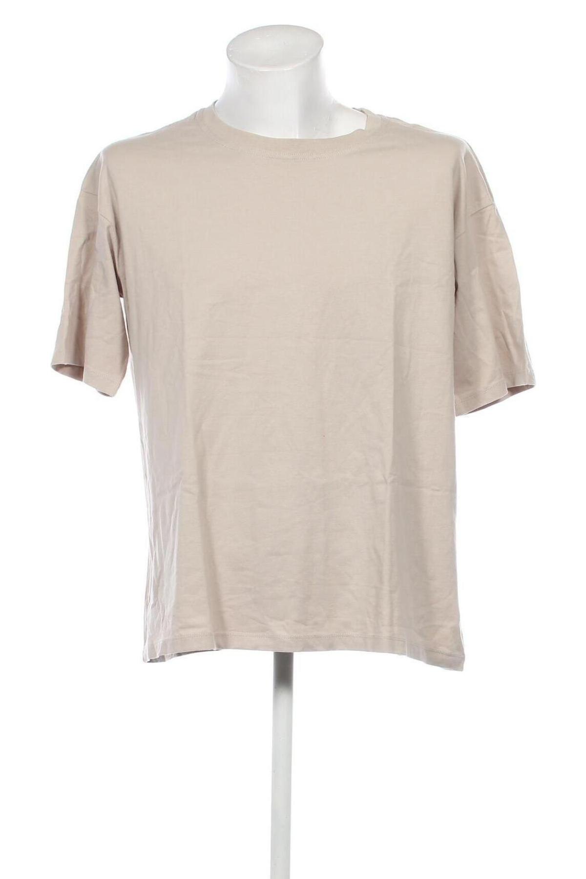 Męski T-shirt H&M, Rozmiar M, Kolor Beżowy, Cena 41,58 zł