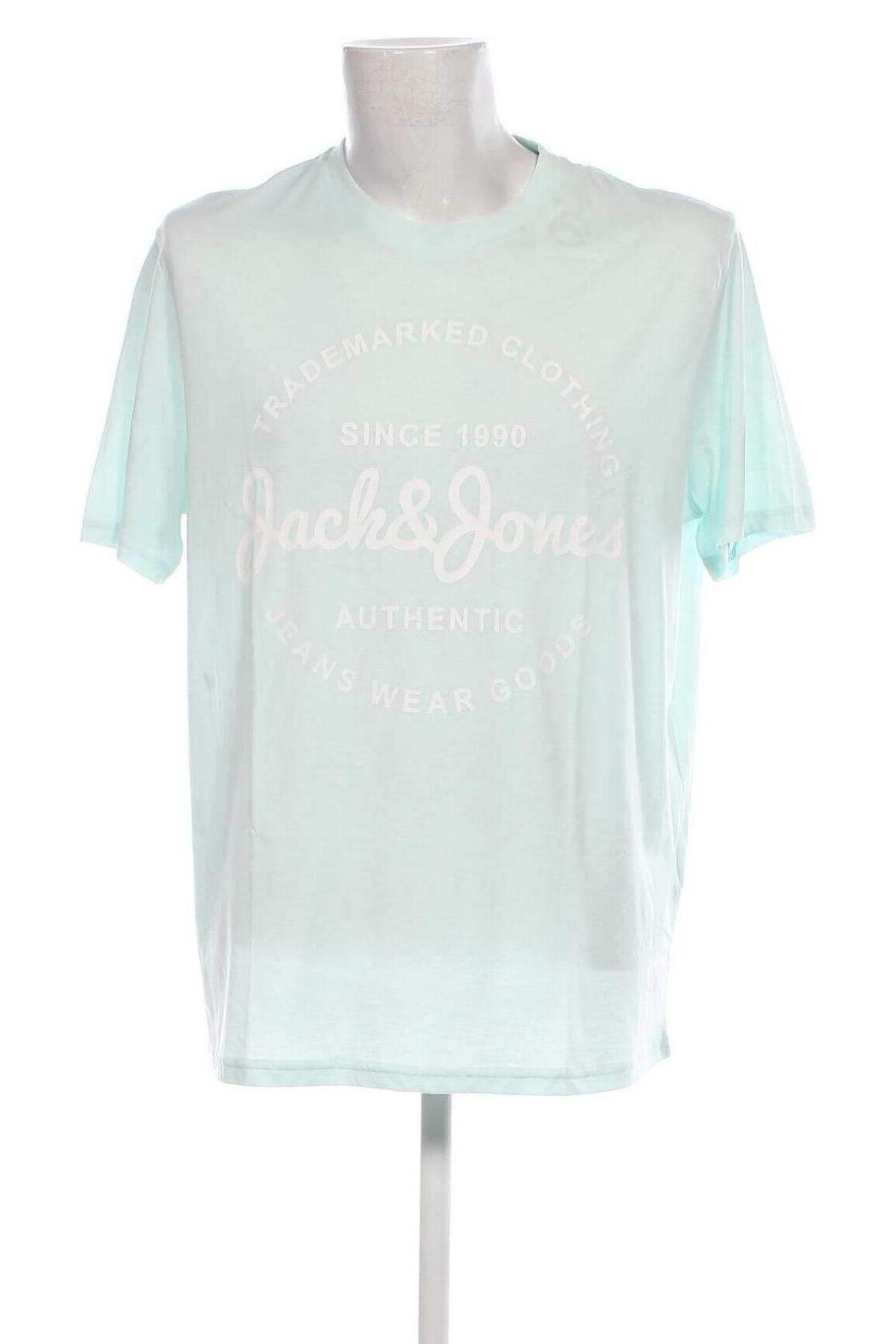 Мъжка тениска Jack & Jones, Размер XXL, Цвят Син, Цена 42,00 лв.