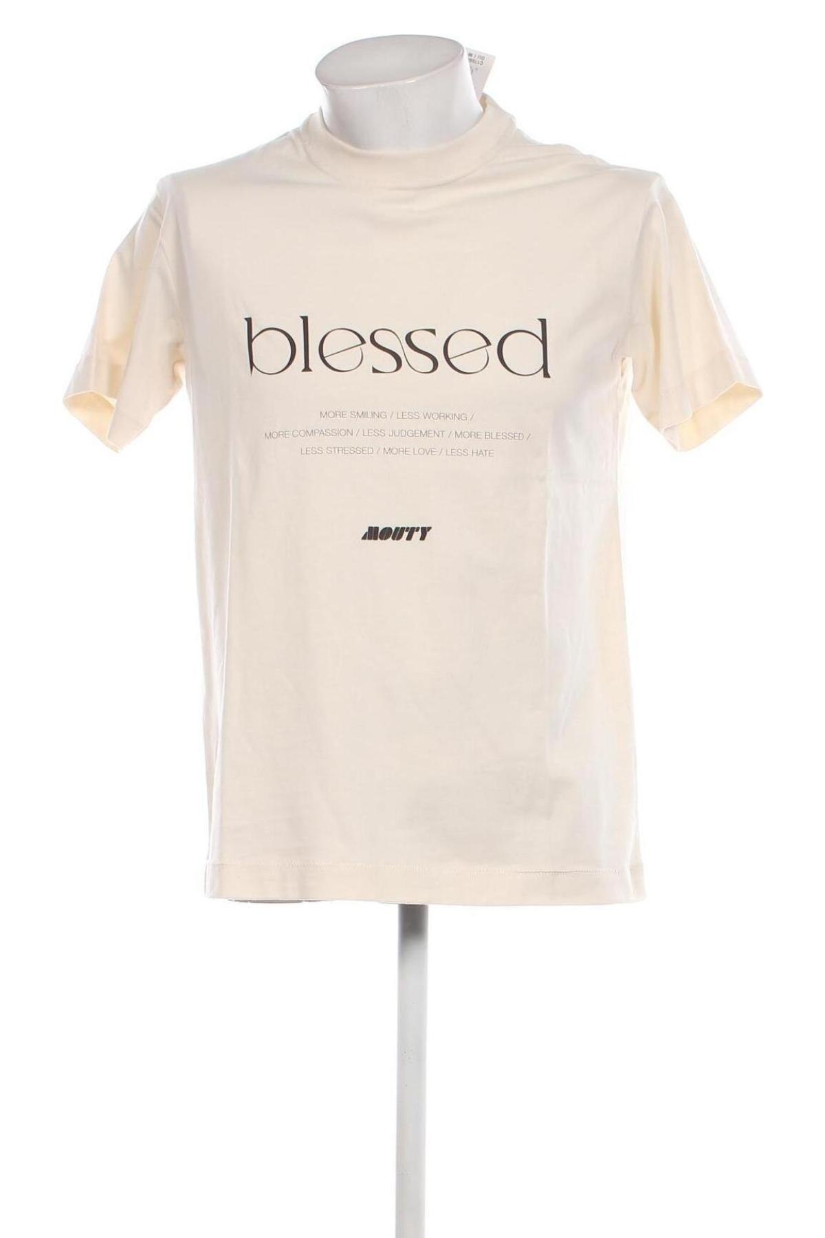 Ανδρικό t-shirt MOUTY, Μέγεθος S, Χρώμα Εκρού, Τιμή 58,76 €