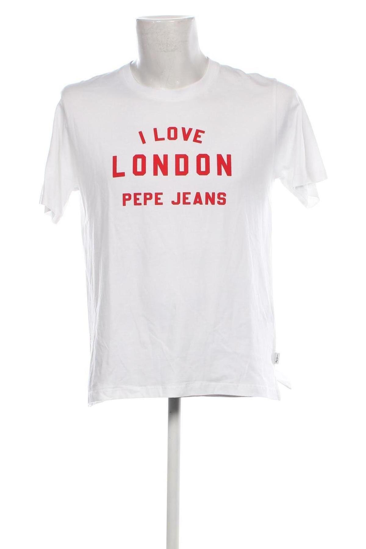 Herren T-Shirt Pepe Jeans, Größe M, Farbe Weiß, Preis € 25,98