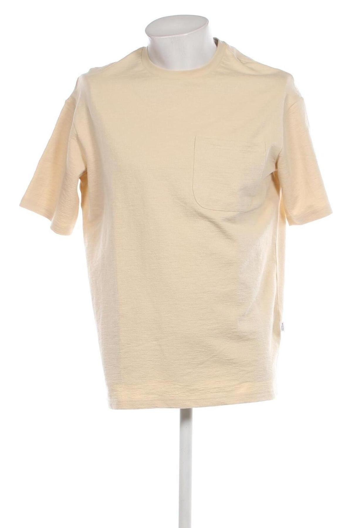 Herren T-Shirt Selected Homme, Größe M, Farbe Beige, Preis € 15,98