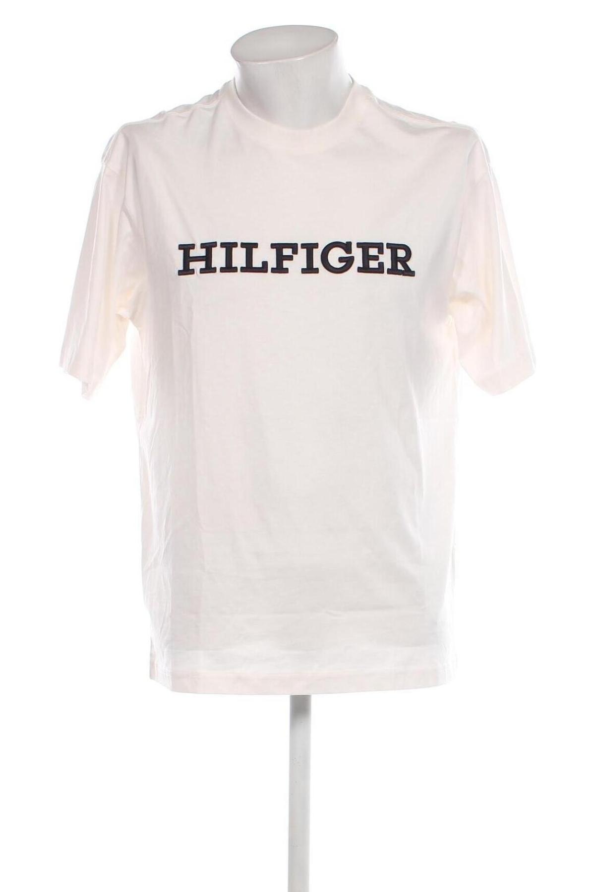 Herren T-Shirt Tommy Hilfiger, Größe M, Farbe Ecru, Preis 33,74 €