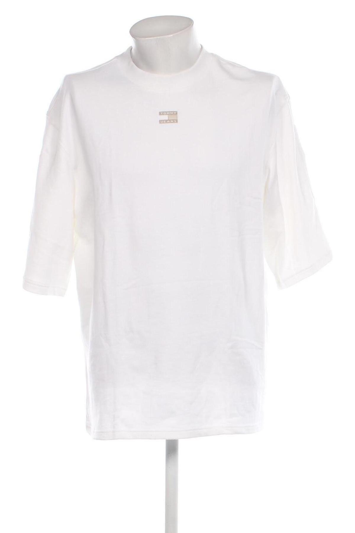 Herren T-Shirt Tommy Jeans, Größe L, Farbe Weiß, Preis 39,69 €