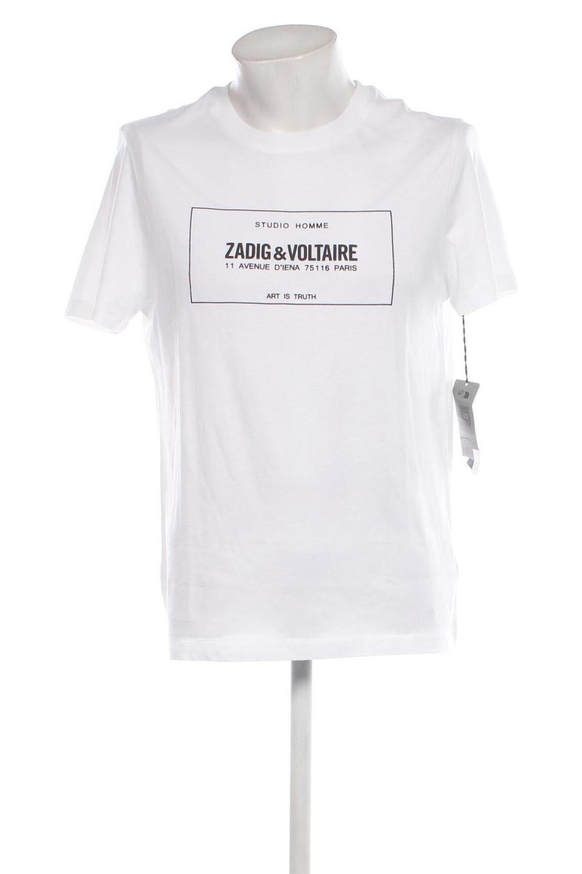 Ανδρικό t-shirt Zadig & Voltaire, Μέγεθος M, Χρώμα Λευκό, Τιμή 58,76 €