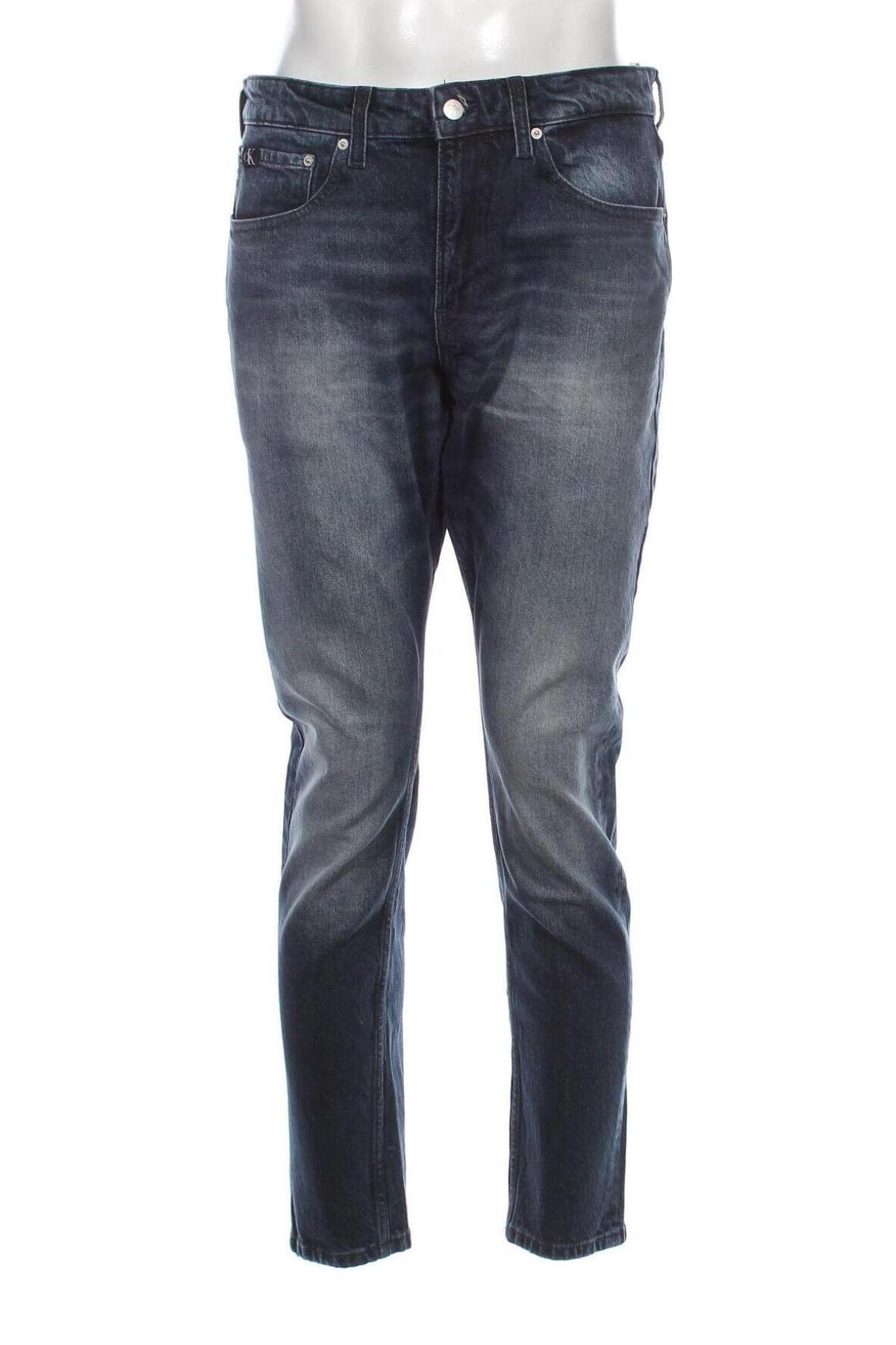 Мъжки дънки Calvin Klein Jeans, Размер L, Цвят Син, Цена 121,55 лв.