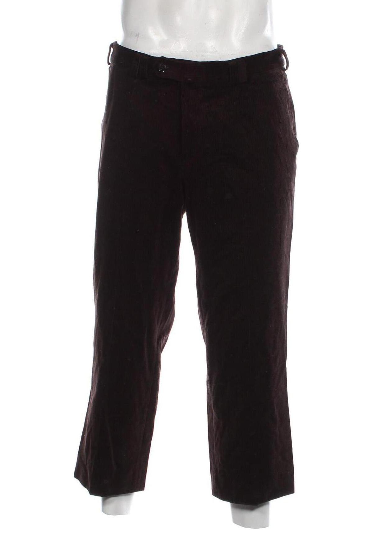Pantaloni raiați de bărbați, Mărime L, Culoare Maro, Preț 23,85 Lei