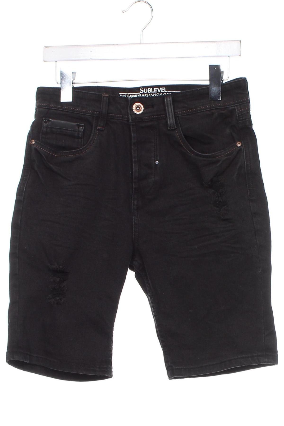 Мъжки къс панталон Sublevel, Размер S, Цвят Черен, Цена 12,50 лв.