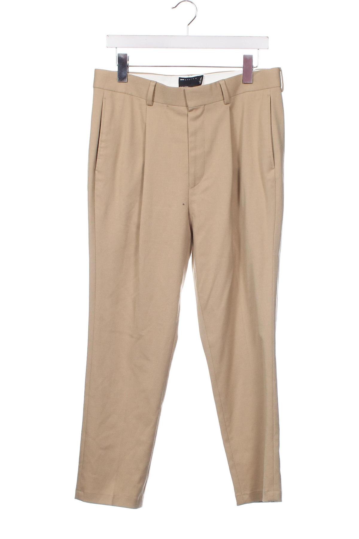 Pantaloni de bărbați ASOS, Mărime M, Culoare Bej, Preț 62,75 Lei