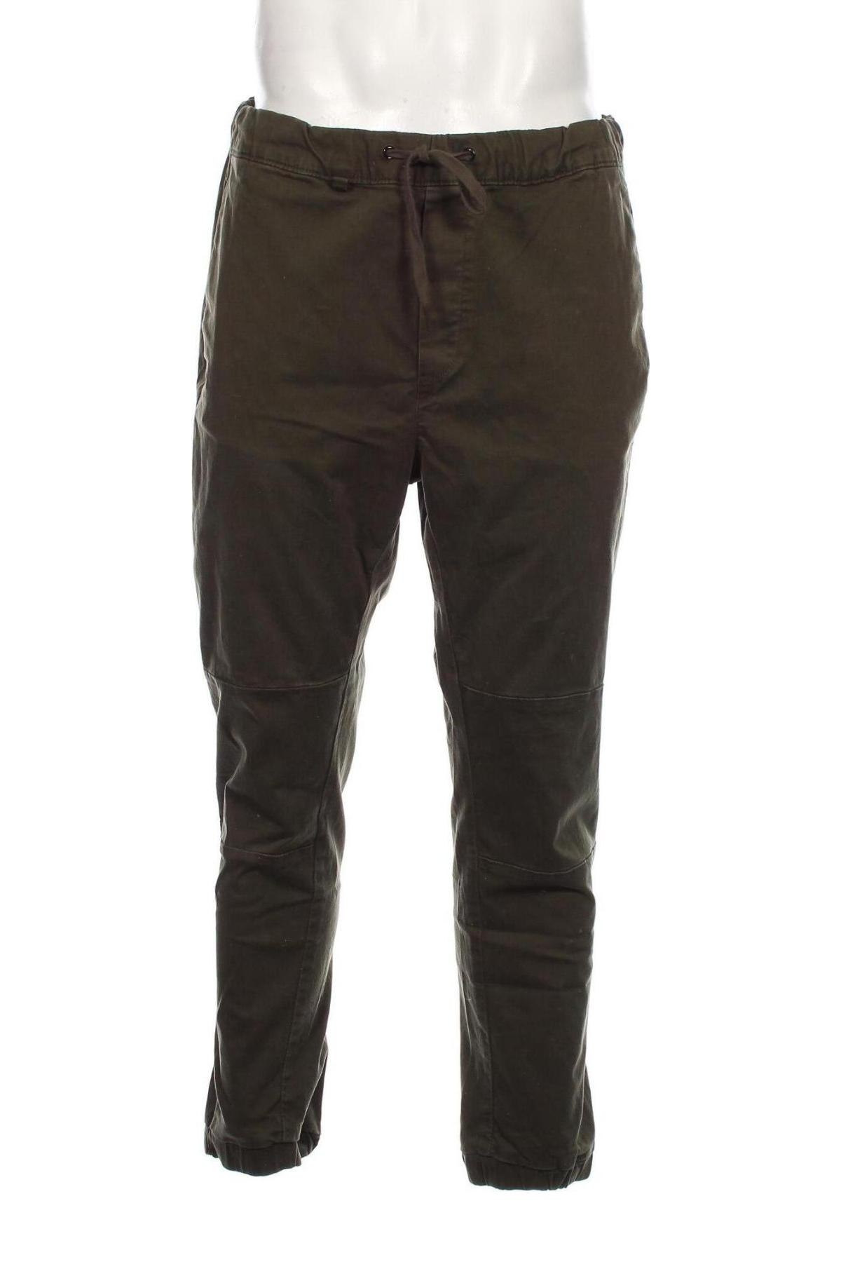 Ανδρικό παντελόνι Bershka, Μέγεθος L, Χρώμα Πράσινο, Τιμή 8,01 €
