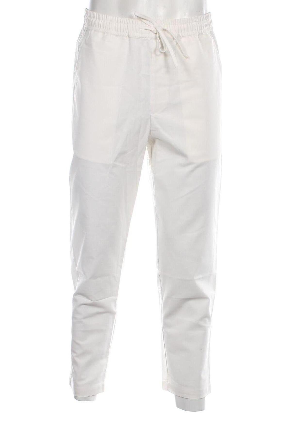 Мъжки панталон Dan Fox X About You, Размер M, Цвят Бял, Цена 93,00 лв.