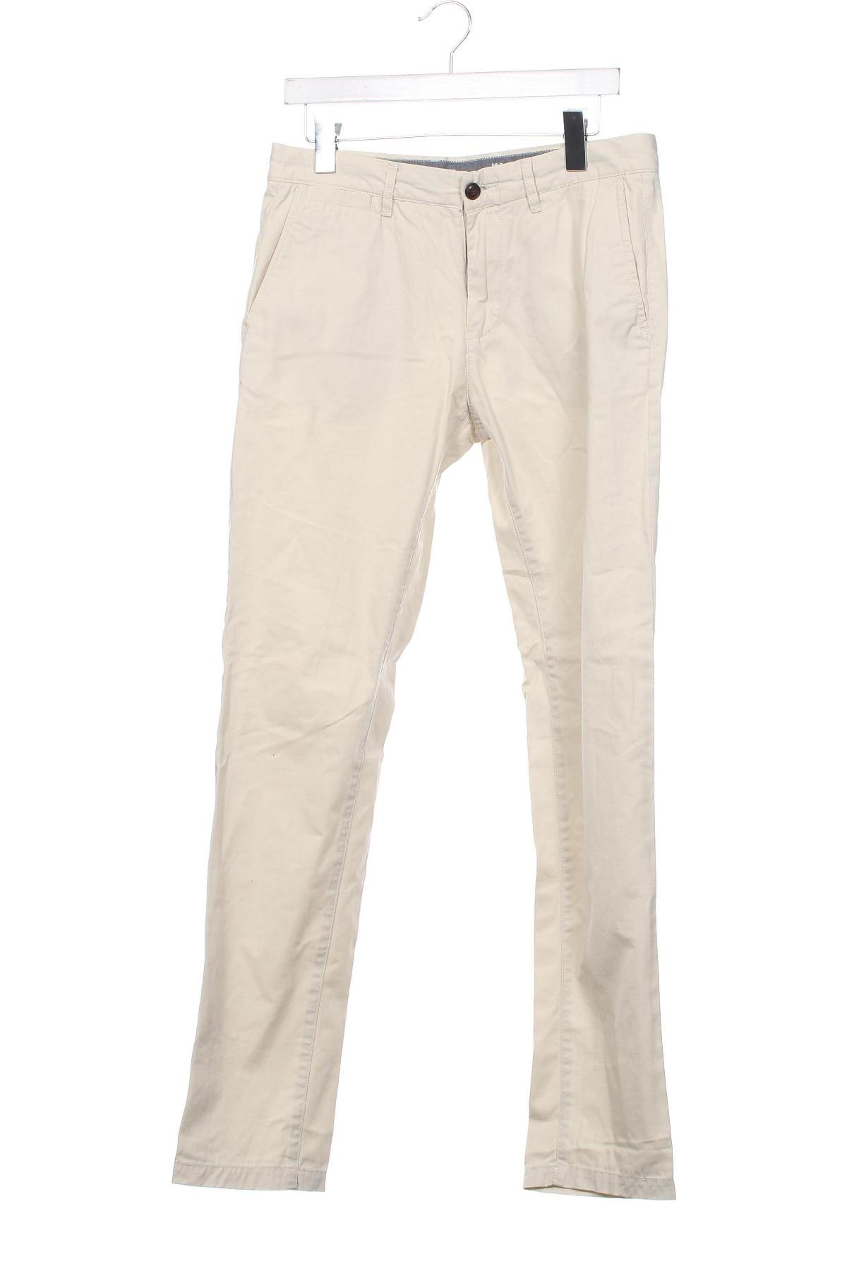 Ανδρικό παντελόνι H&M L.O.G.G., Μέγεθος S, Χρώμα Εκρού, Τιμή 5,38 €