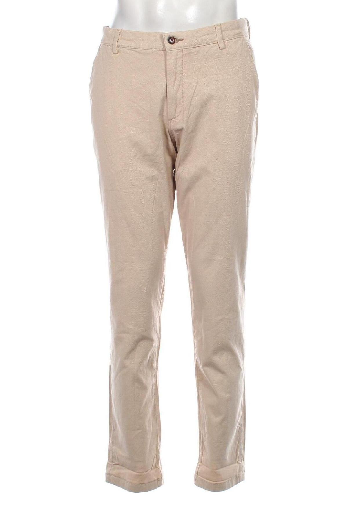 Ανδρικό παντελόνι Jack & Jones, Μέγεθος L, Χρώμα  Μπέζ, Τιμή 7,65 €