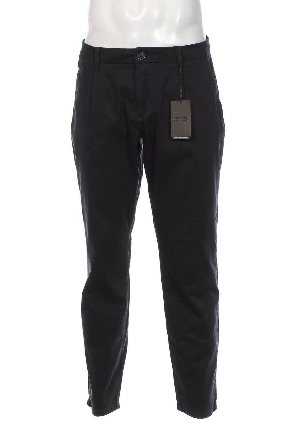 Ανδρικό παντελόνι Only & Sons, Μέγεθος L, Χρώμα Μπλέ, Τιμή 8,77 €