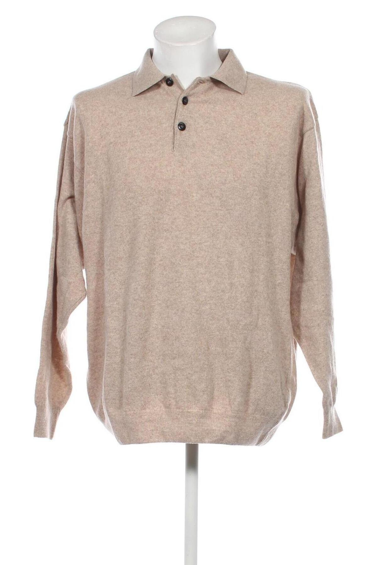 Ανδρικό πουλόβερ, Μέγεθος L, Χρώμα  Μπέζ, Τιμή 16,79 €