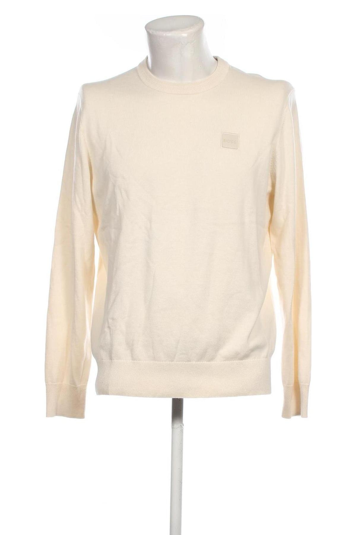 Ανδρικό πουλόβερ BOSS, Μέγεθος XL, Χρώμα Εκρού, Τιμή 117,84 €