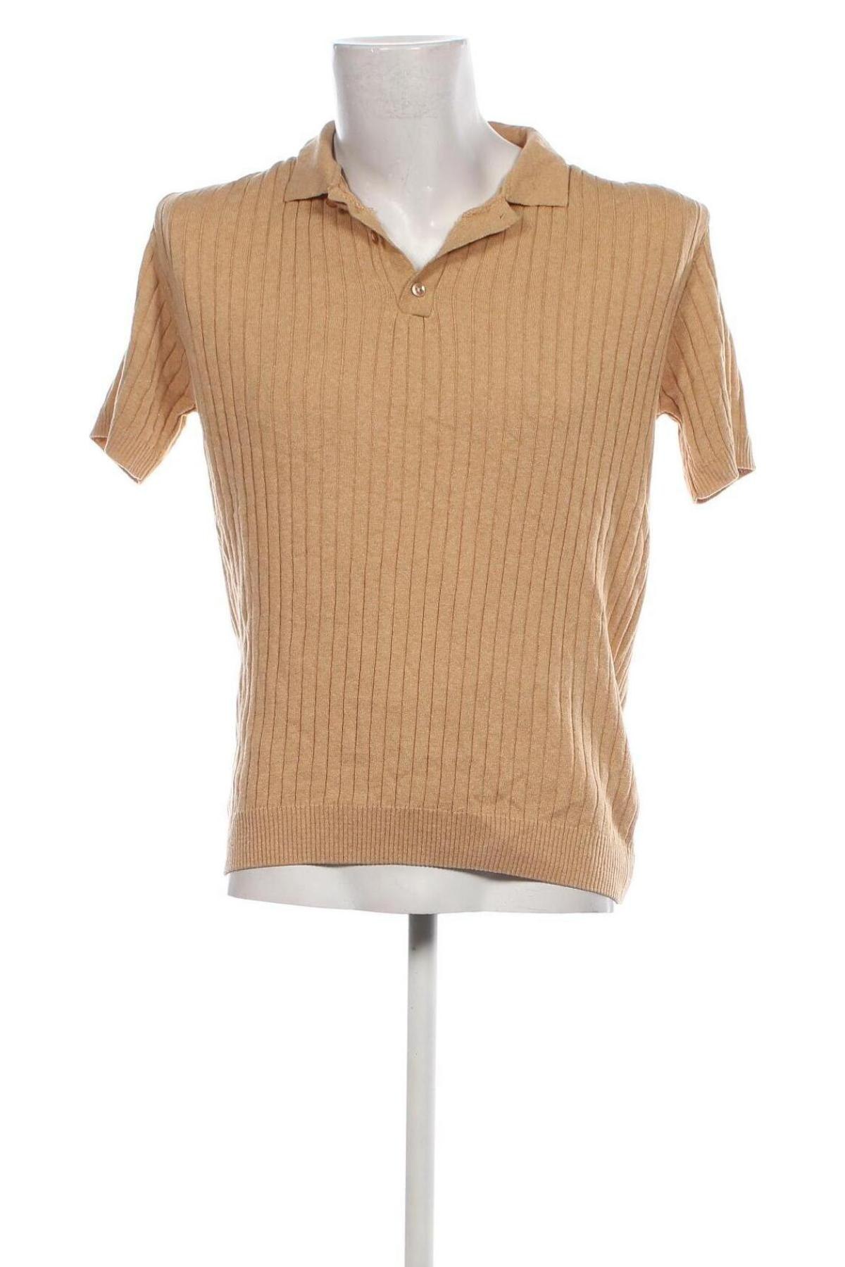 Ανδρικό πουλόβερ Boohoo, Μέγεθος L, Χρώμα  Μπέζ, Τιμή 8,07 €