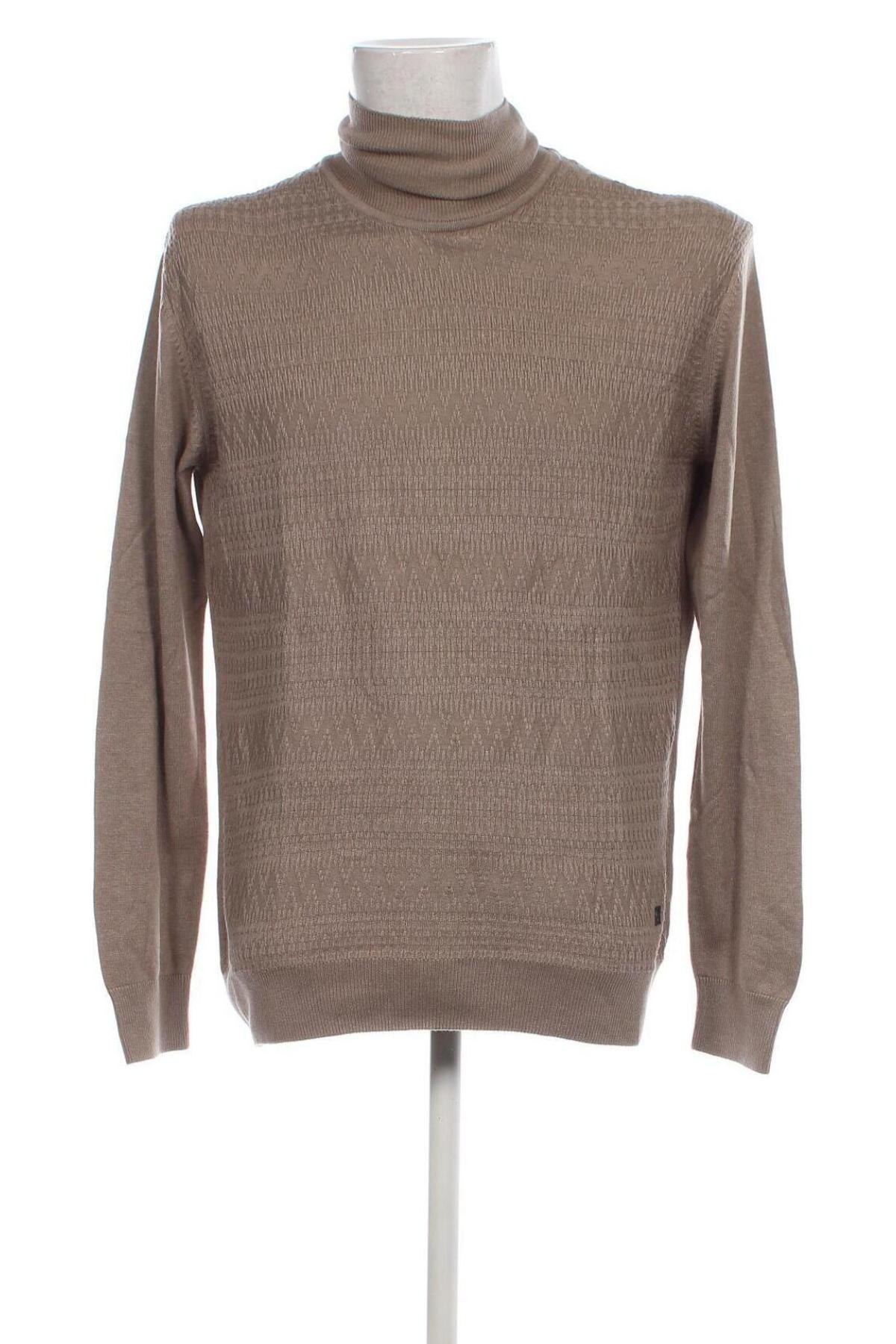 Мъжки пуловер Gabbiano, Размер L, Цвят Бежов, Цена 39,27 лв.