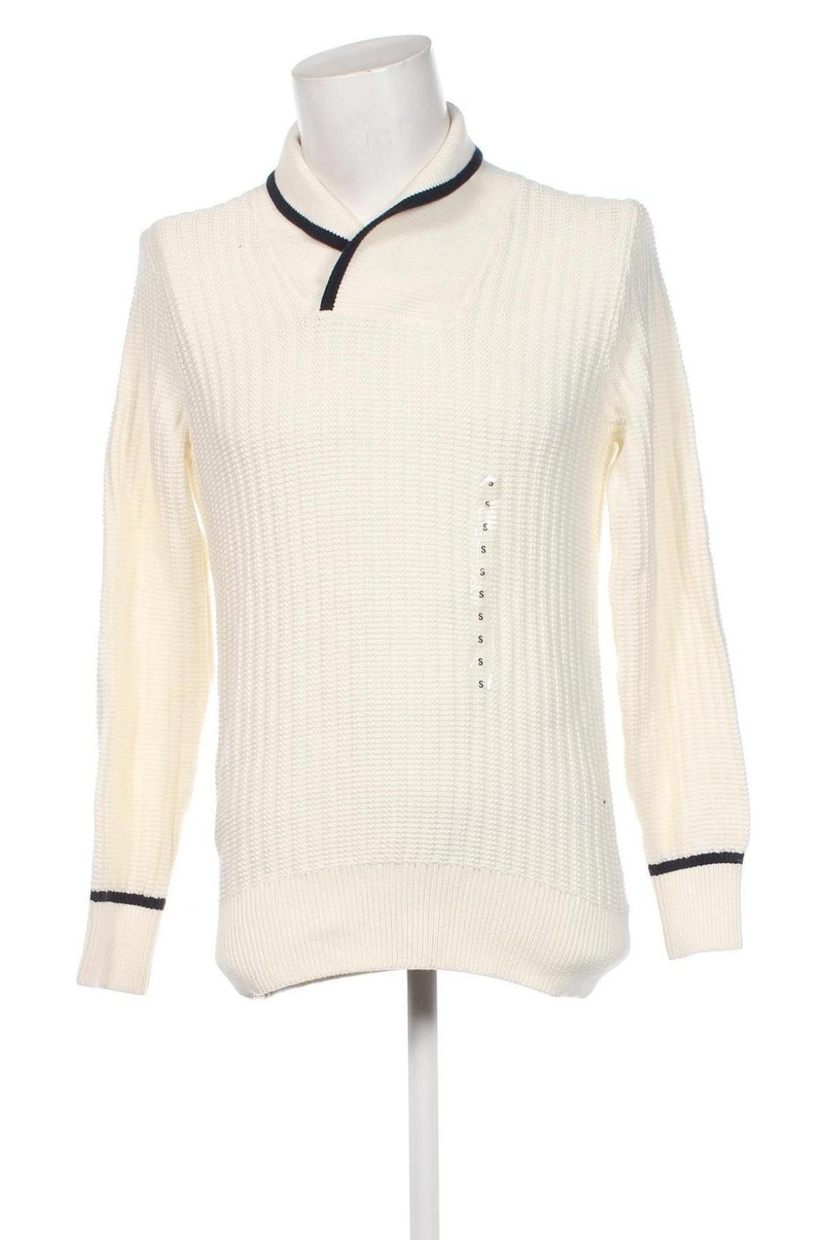 Ανδρικό πουλόβερ H&M, Μέγεθος S, Χρώμα Εκρού, Τιμή 8,61 €