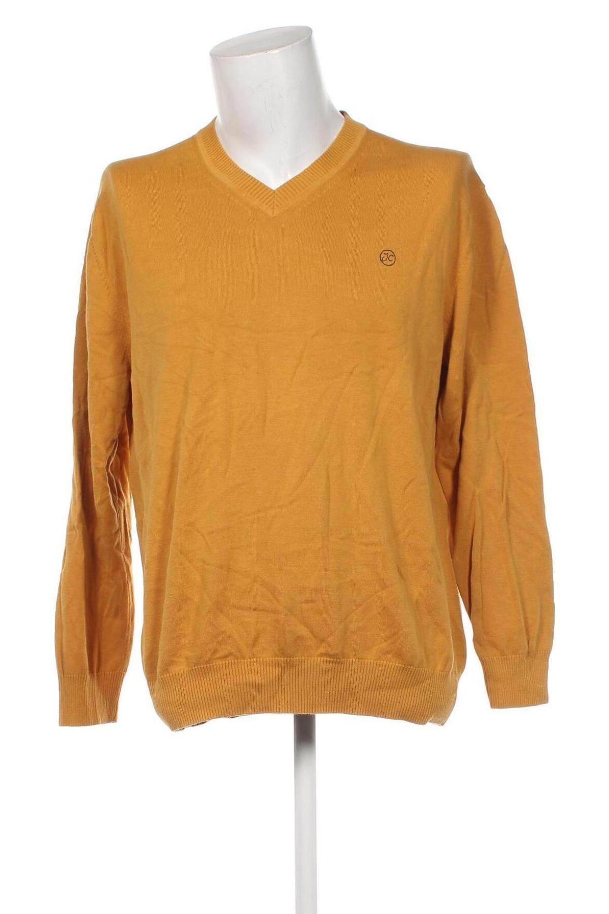 Мъжки пуловер Jean Carriere, Размер XL, Цвят Жълт, Цена 17,98 лв.