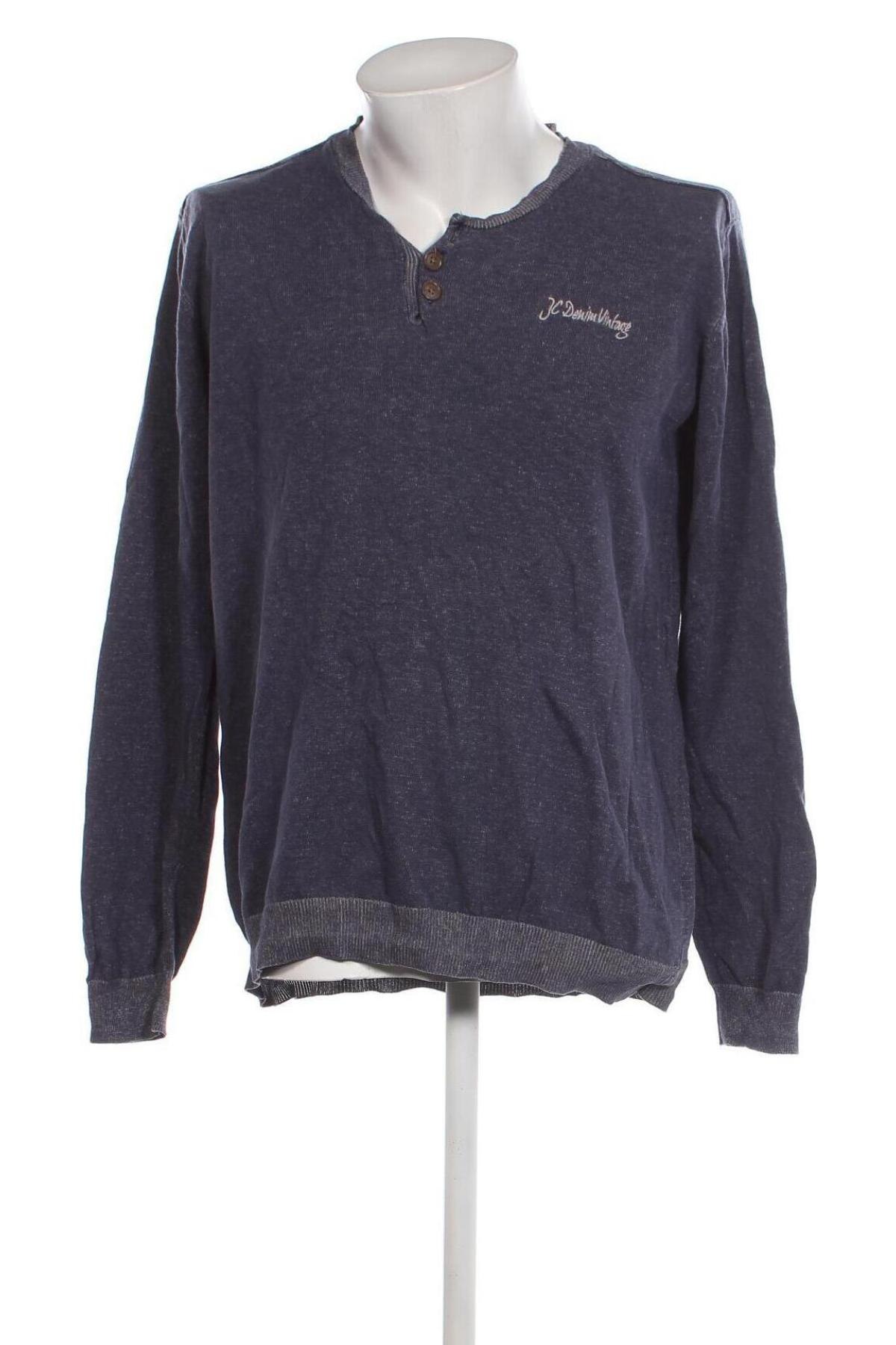 Herrenpullover Jean Carriere, Größe L, Farbe Blau, Preis 12,51 €