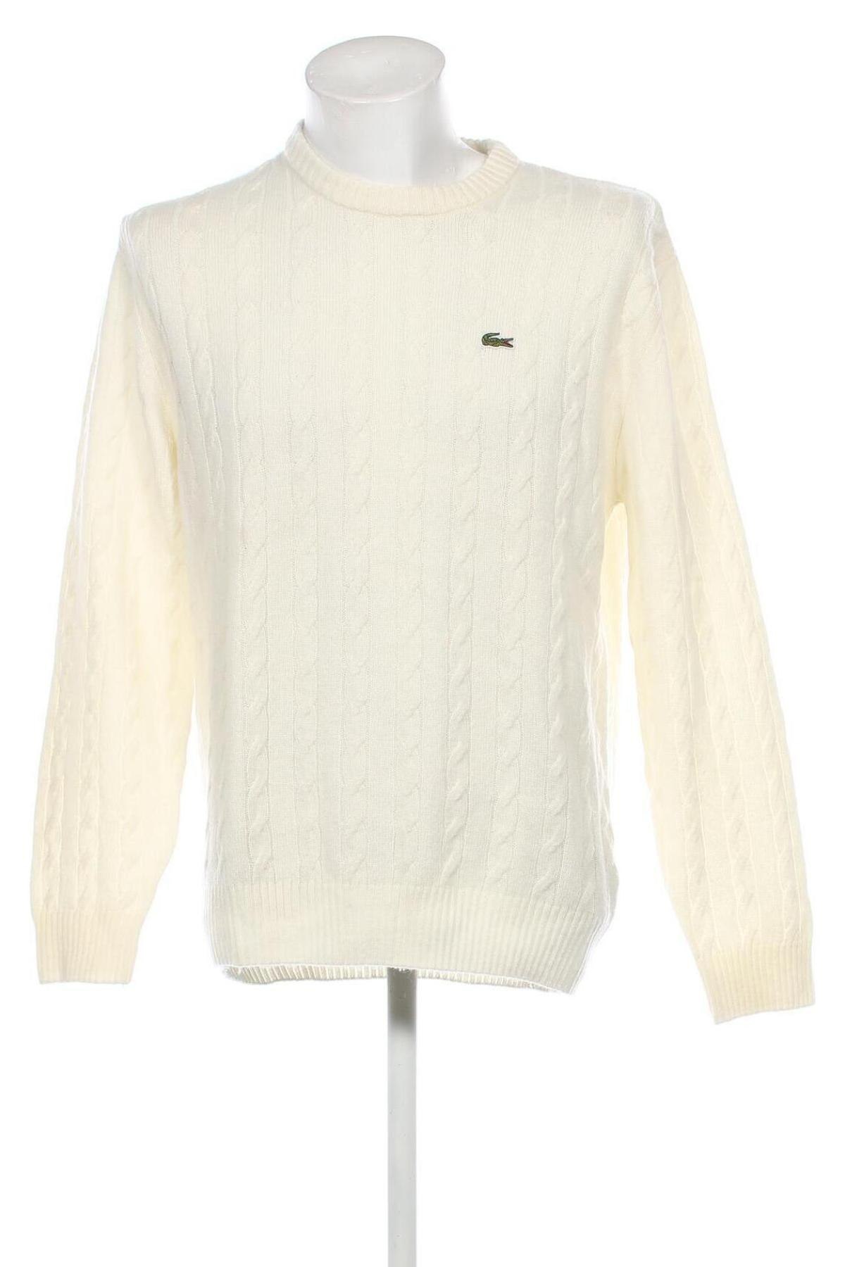 Męski sweter Lacoste, Rozmiar M, Kolor ecru, Cena 326,25 zł