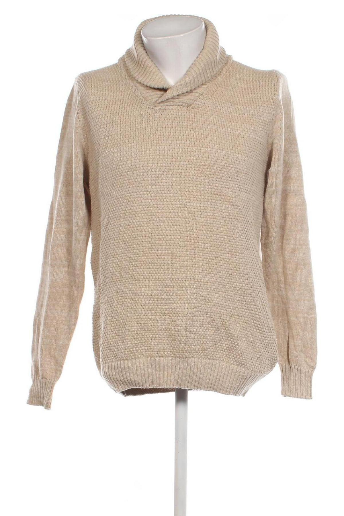 Ανδρικό πουλόβερ Livergy, Μέγεθος M, Χρώμα  Μπέζ, Τιμή 15,36 €