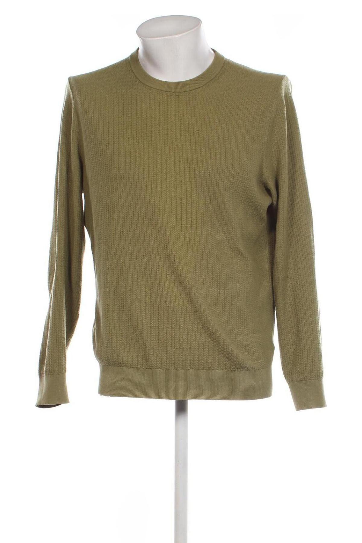 Мъжки пуловер Massimo Dutti, Размер M, Цвят Зелен, Цена 43,36 лв.