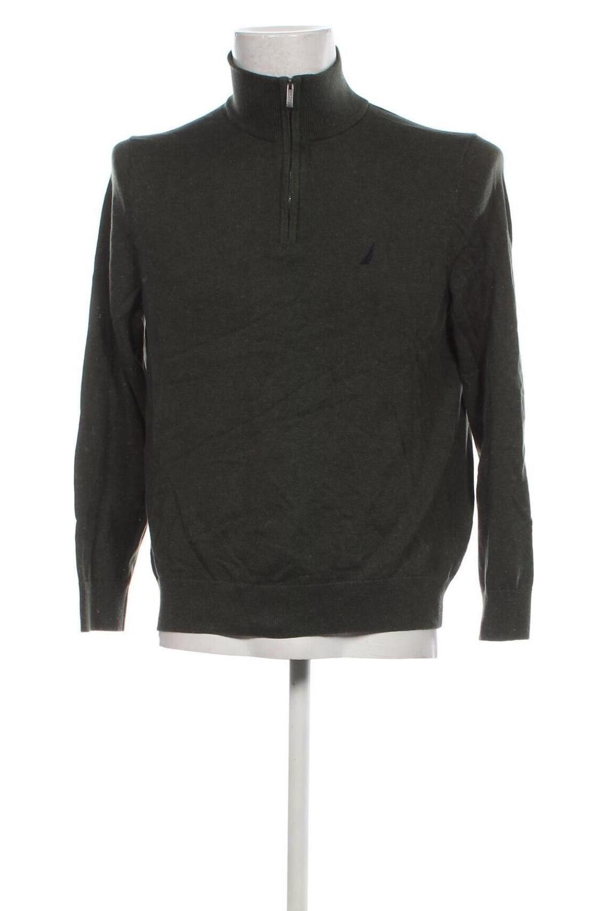 Мъжки пуловер Nautica, Размер M, Цвят Зелен, Цена 58,90 лв.
