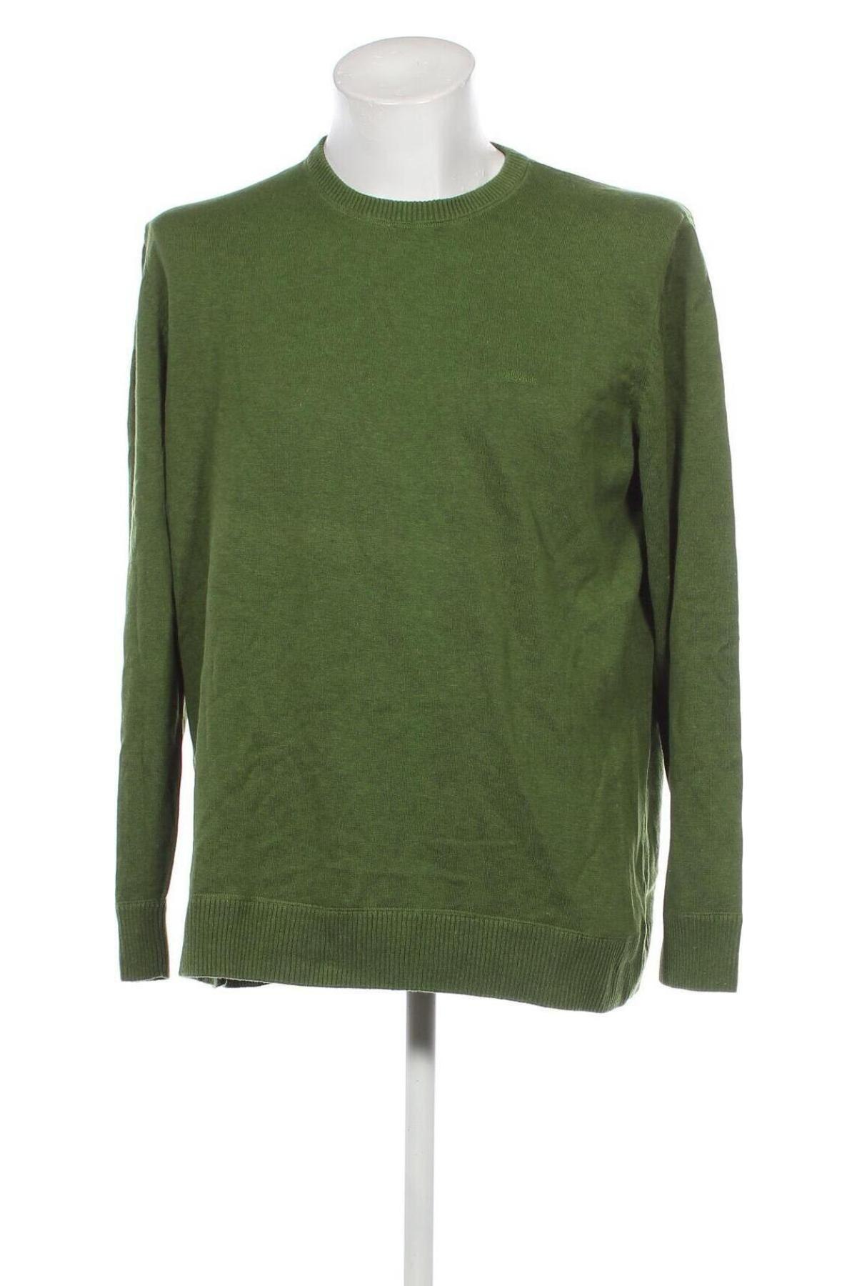 Мъжки пуловер S.Oliver, Размер XXL, Цвят Зелен, Цена 21,08 лв.