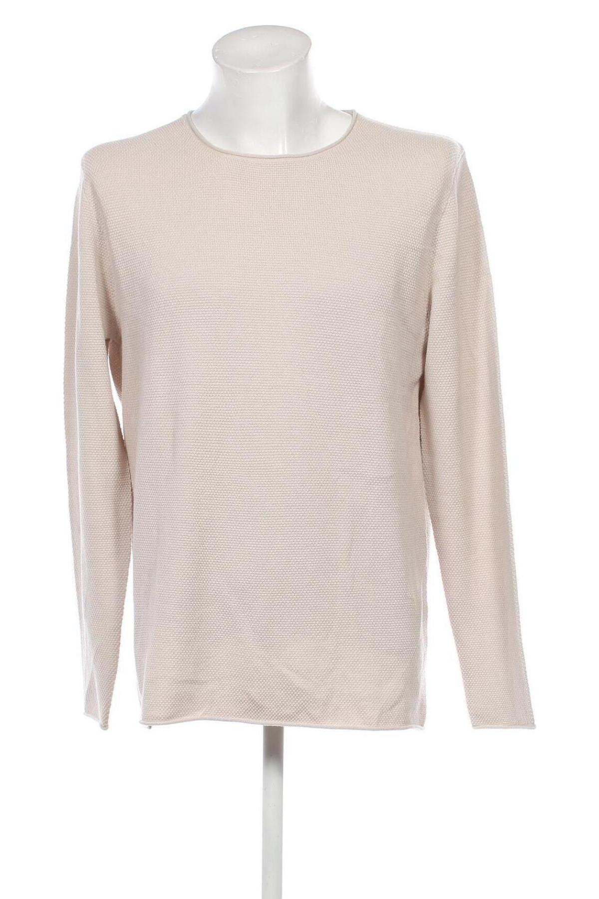 Ανδρικό πουλόβερ Selected Homme, Μέγεθος XXL, Χρώμα Εκρού, Τιμή 12,62 €