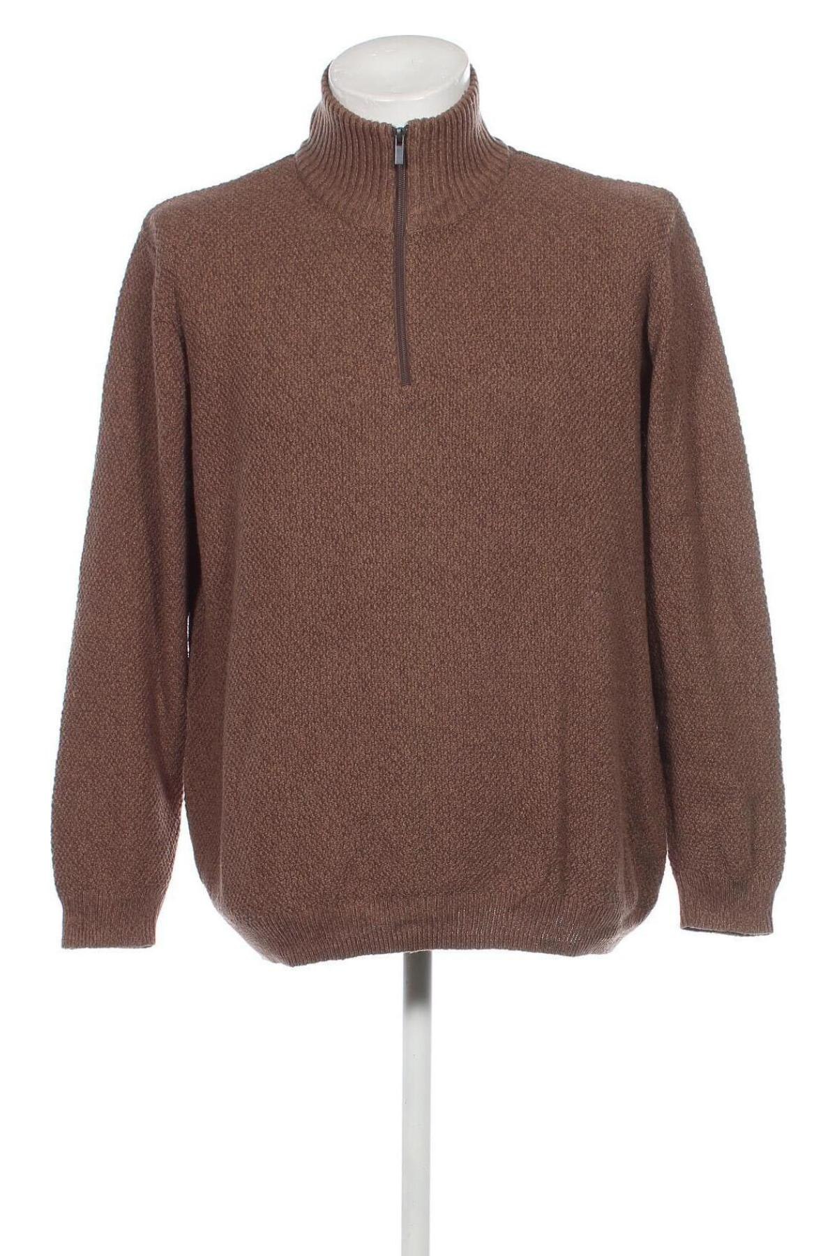 Męski sweter Straight Up, Rozmiar XL, Kolor Brązowy, Cena 54,73 zł