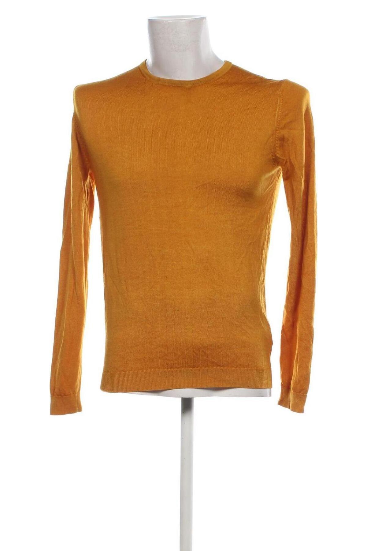 Мъжки пуловер Tom Rusborg, Размер M, Цвят Жълт, Цена 55,80 лв.