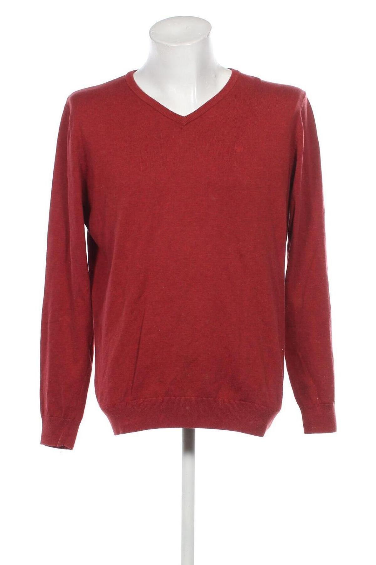 Мъжки пуловер Tom Tailor, Размер XL, Цвят Червен, Цена 20,06 лв.