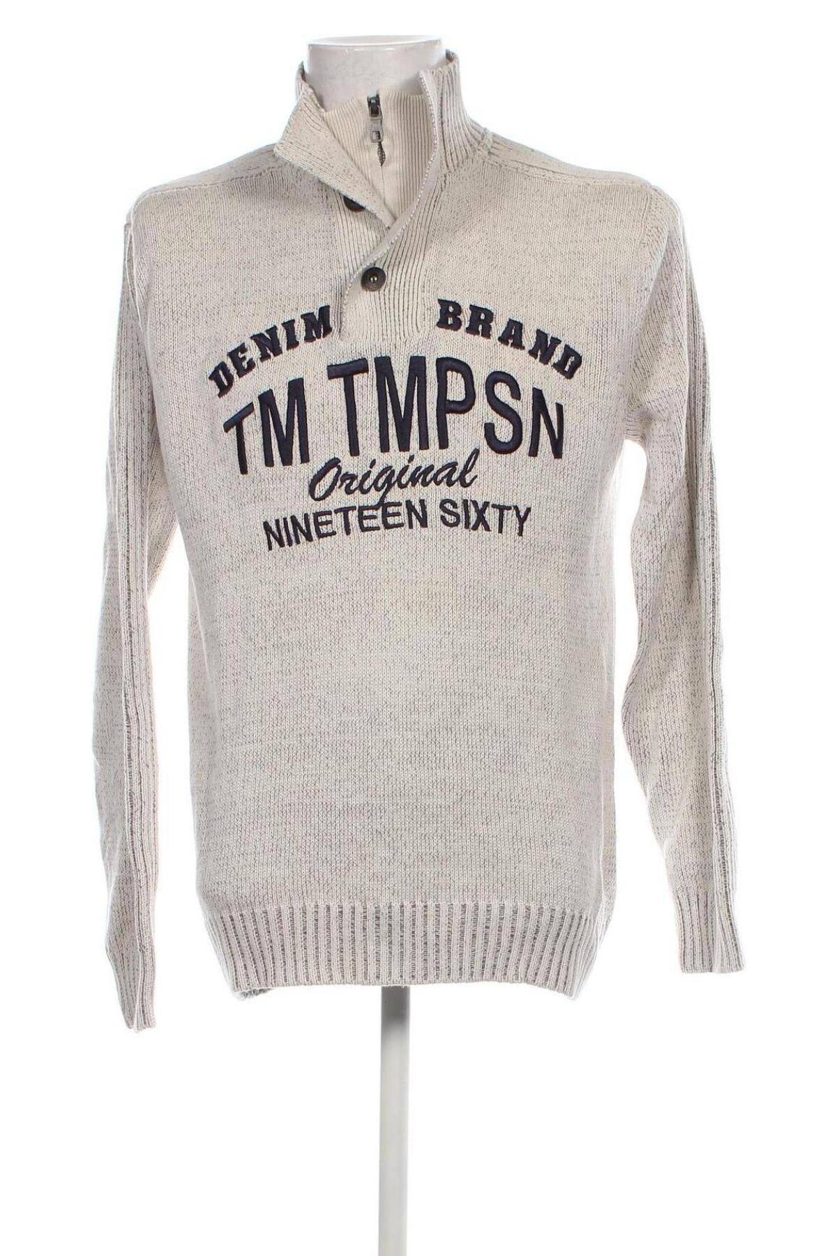 Мъжки пуловер Tom Tompson, Размер XL, Цвят Сив, Цена 18,85 лв.