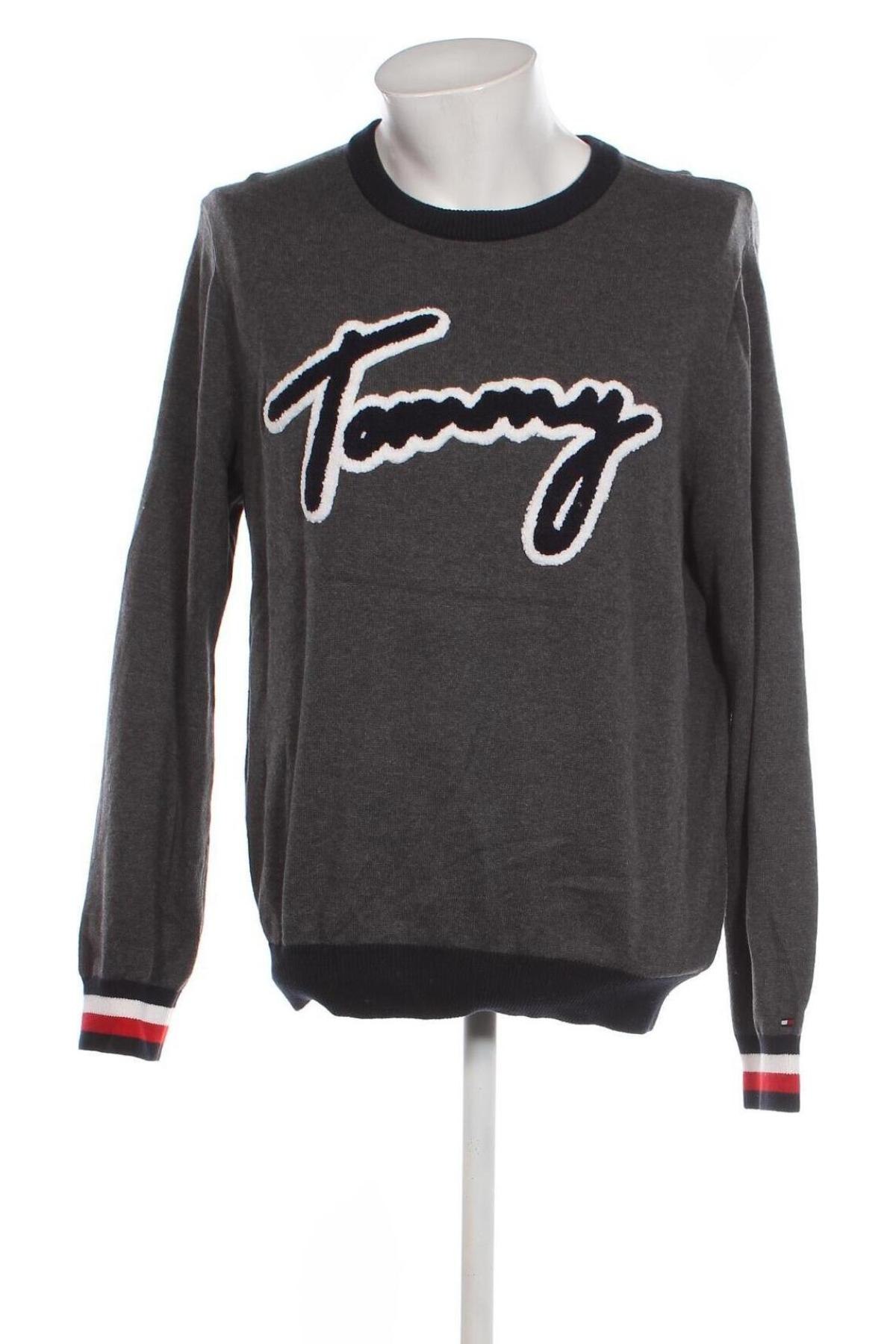 Męski sweter Tommy Hilfiger, Rozmiar L, Kolor Szary, Cena 256,20 zł