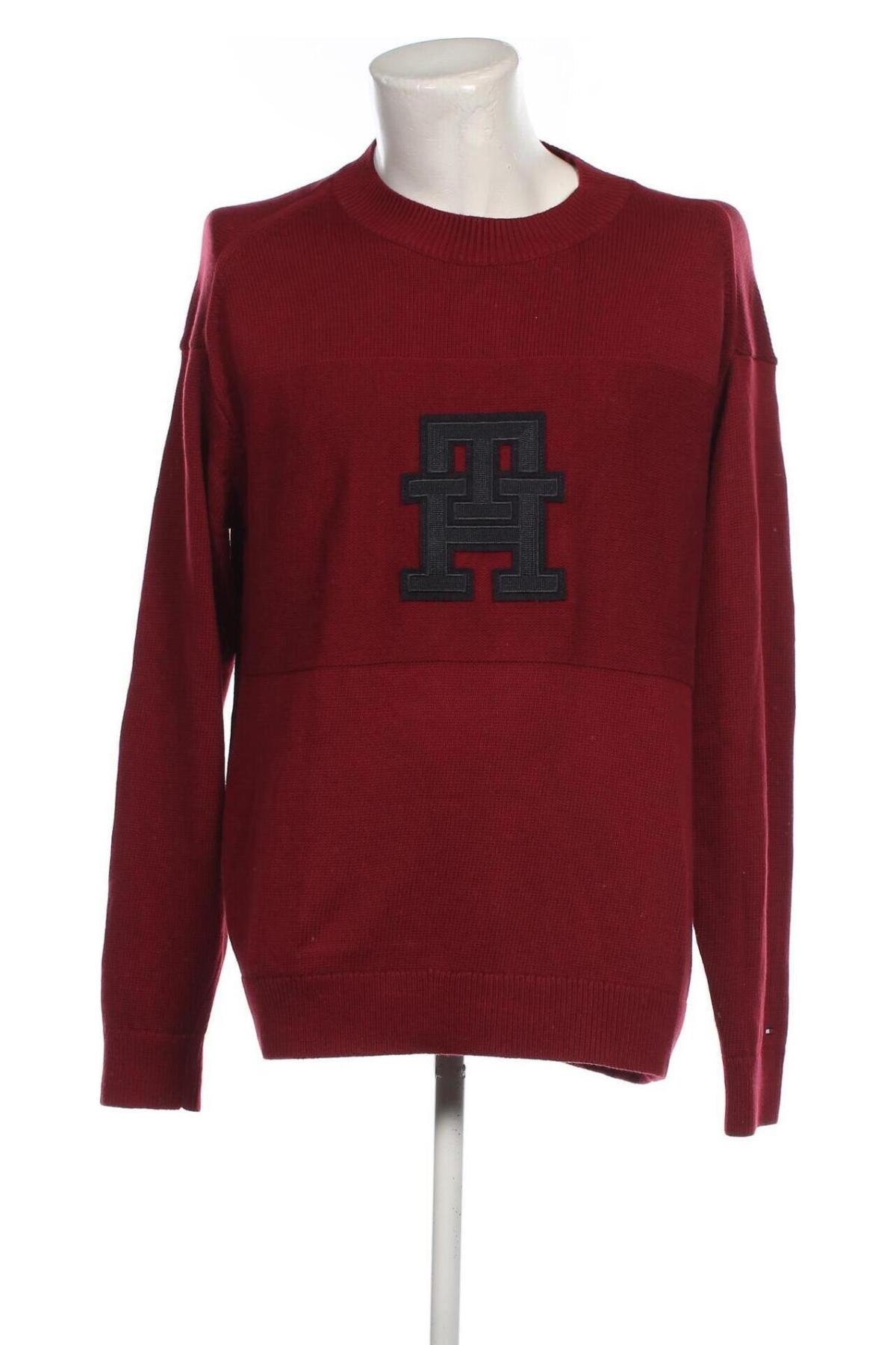 Herrenpullover Tommy Hilfiger, Größe L, Farbe Rot, Preis 62,78 €